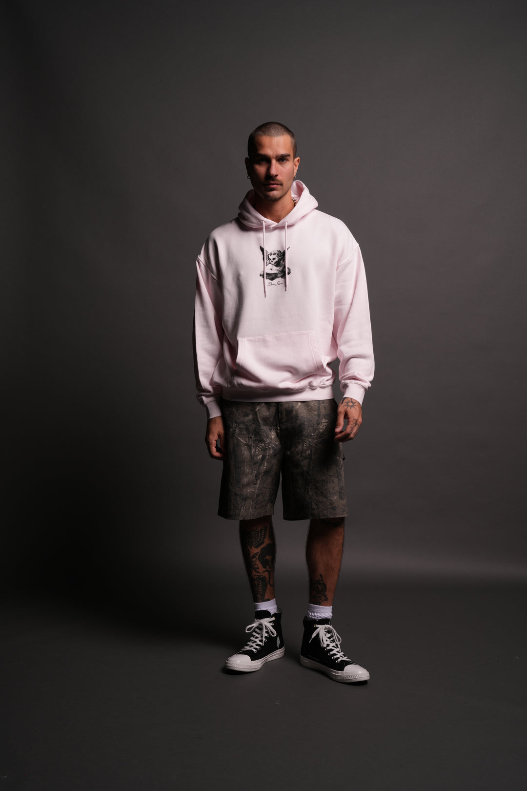 Watch Over Me "Bishop" Hoodie in Blush Pink