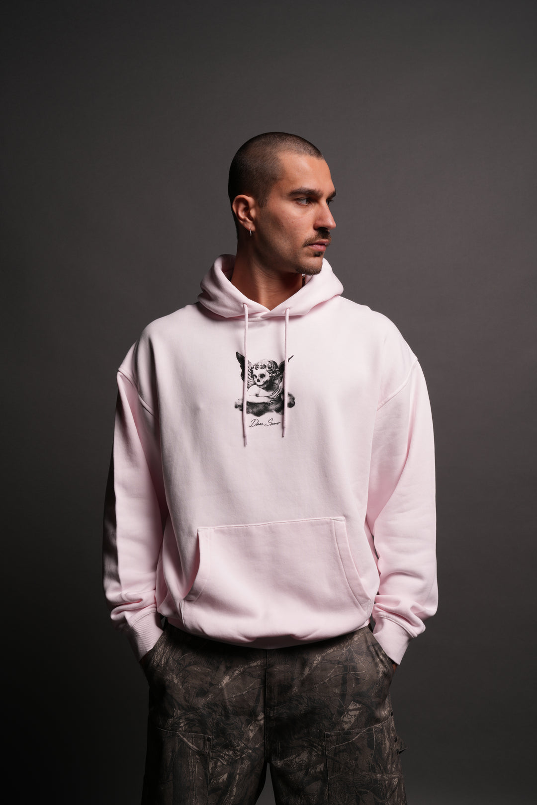 Watch Over Me "Bishop" Hoodie in Blush Pink