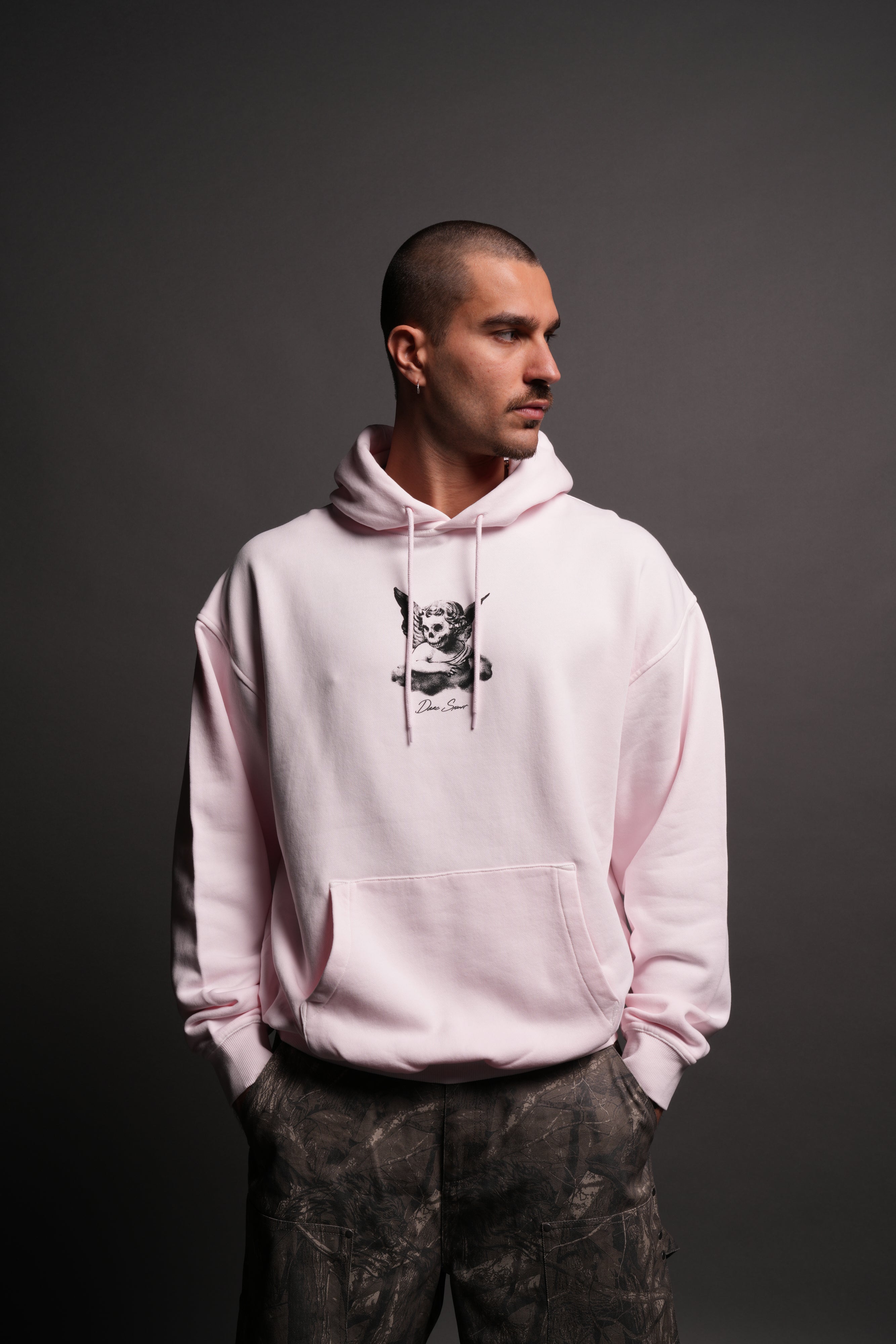 Watch Over Me "Bishop" Hoodie in Blush Pink