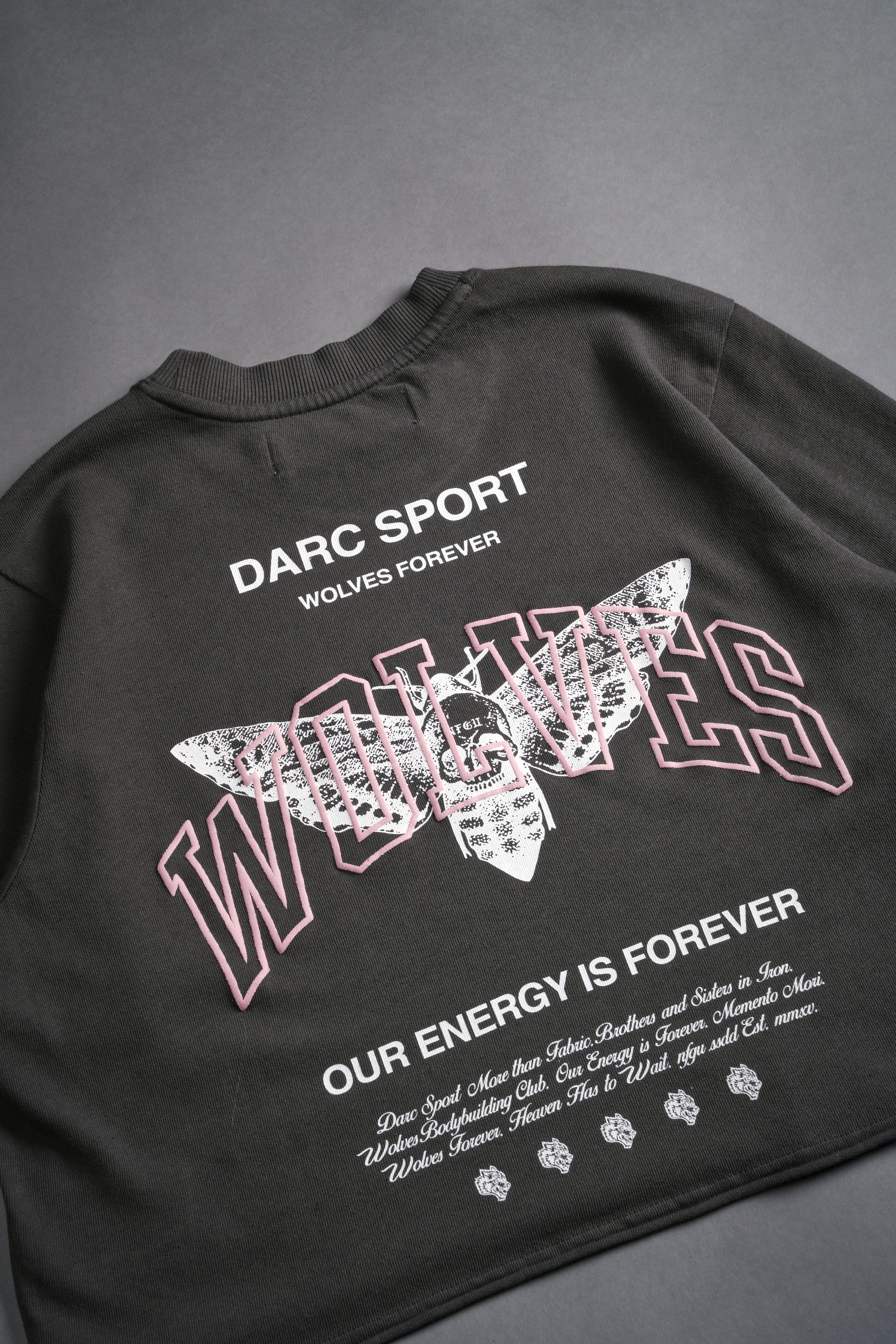 Death Moth Forever "Premium" (Cropped) Tee in Wolf Gray