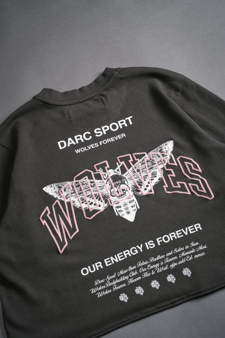 Death Moth Forever "Premium" (Cropped) Tee in Wolf Gray