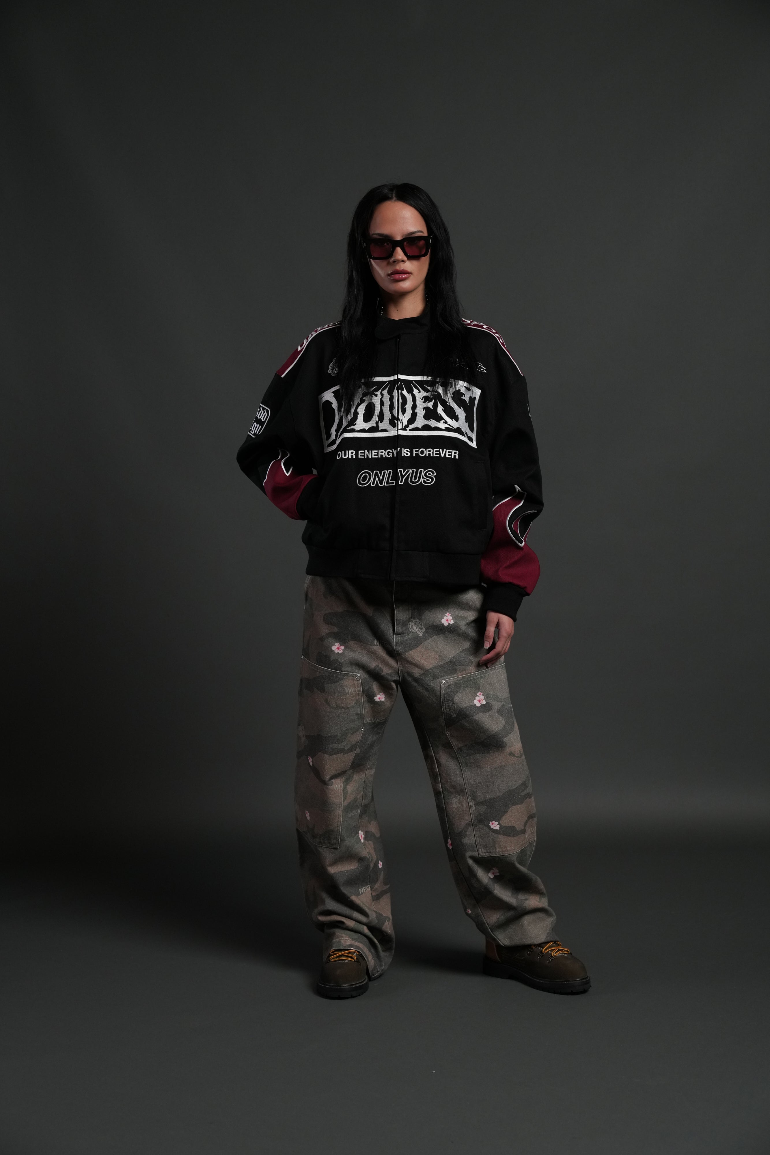 Ride The Fire V2 Gordon Racing Jacket in Black/Oxblood