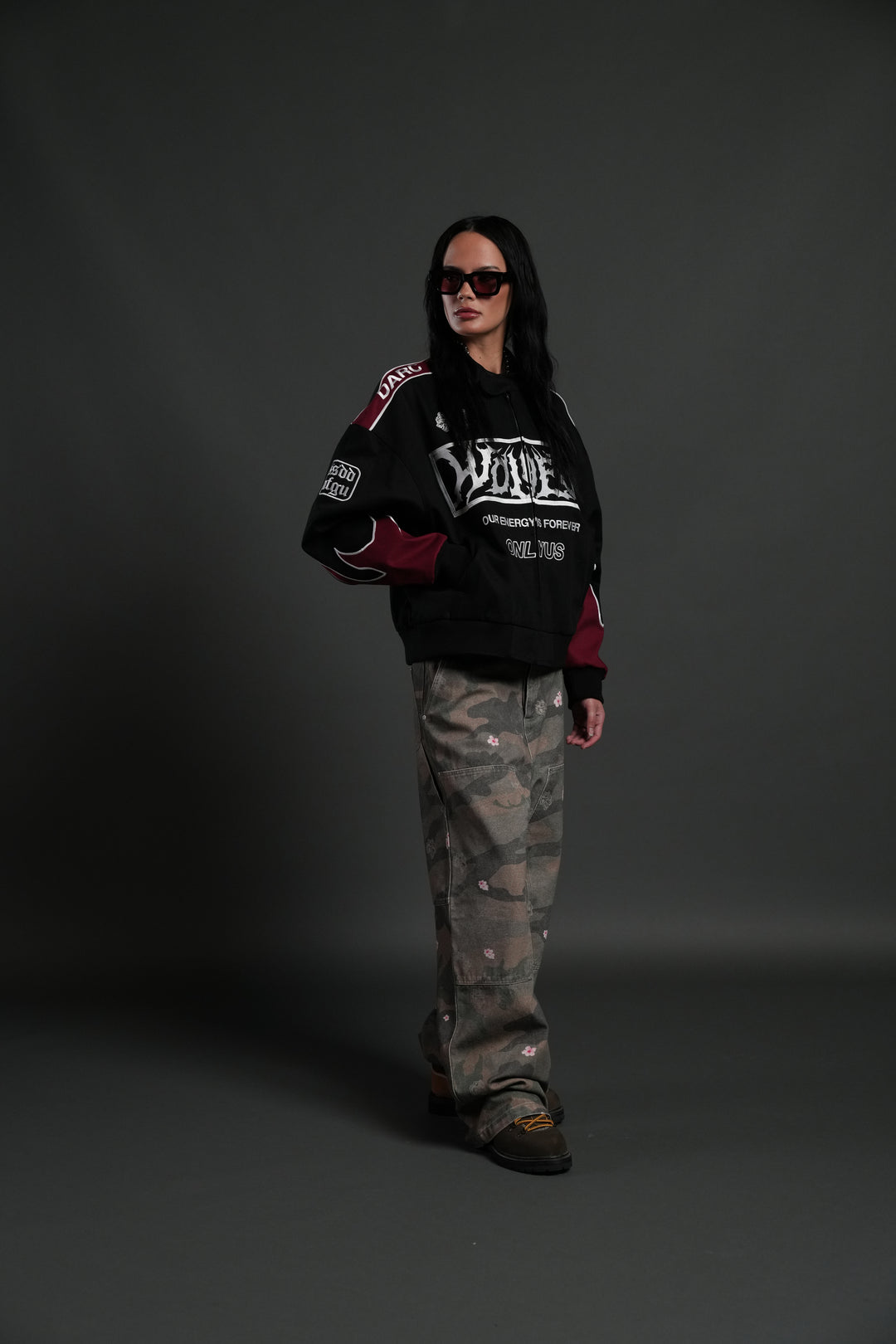 Ride The Fire V2 Gordon Racing Jacket in Black/Oxblood