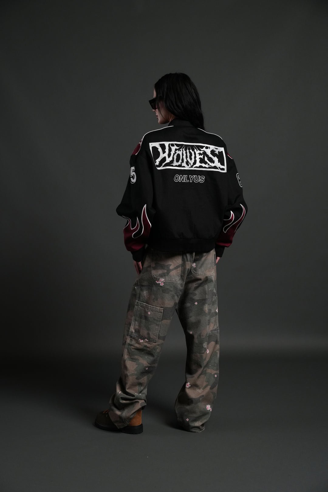 Ride The Fire V2 Gordon Racing Jacket in Black/Oxblood