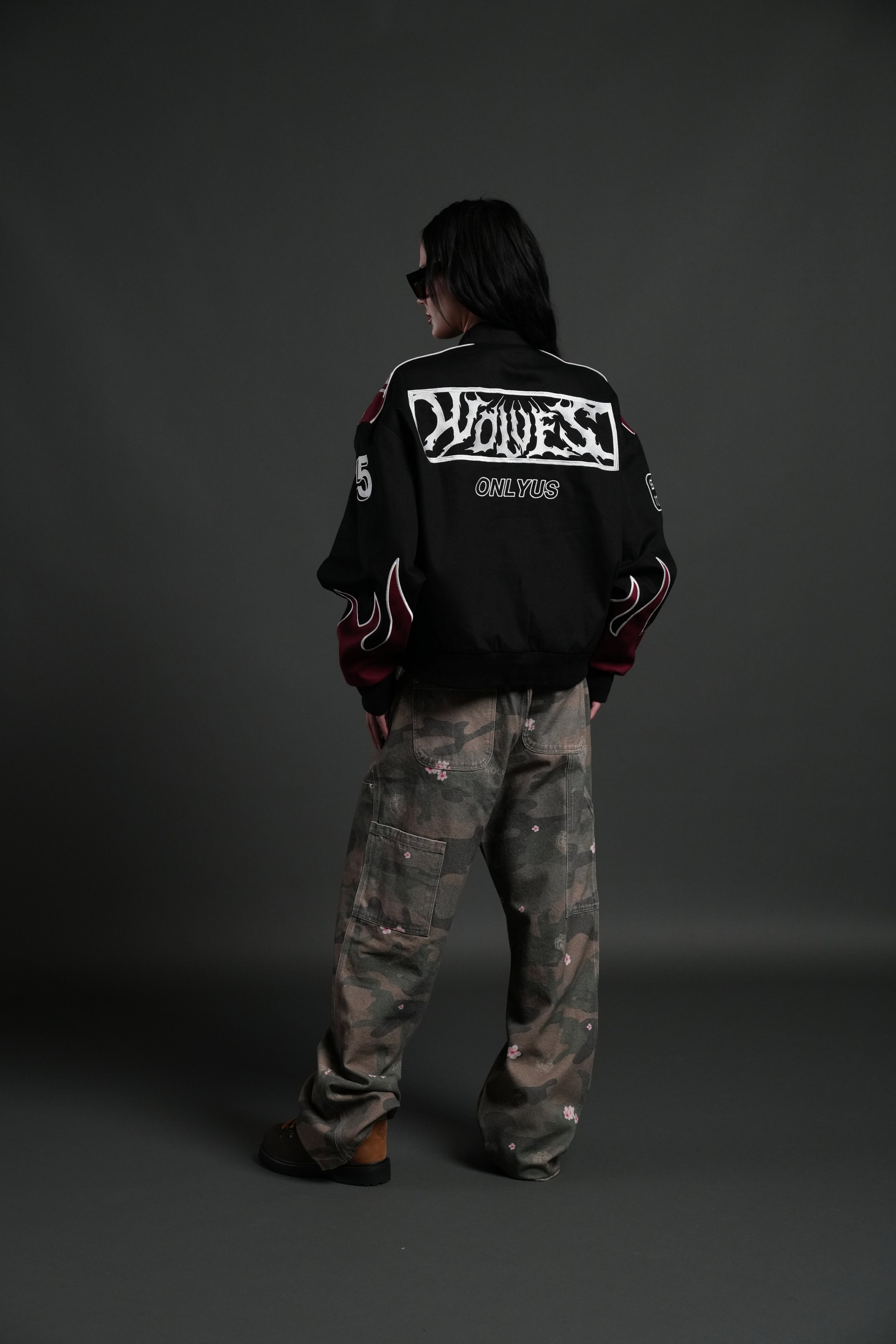 Ride The Fire V2 Gordon Racing Jacket in Black/Oxblood