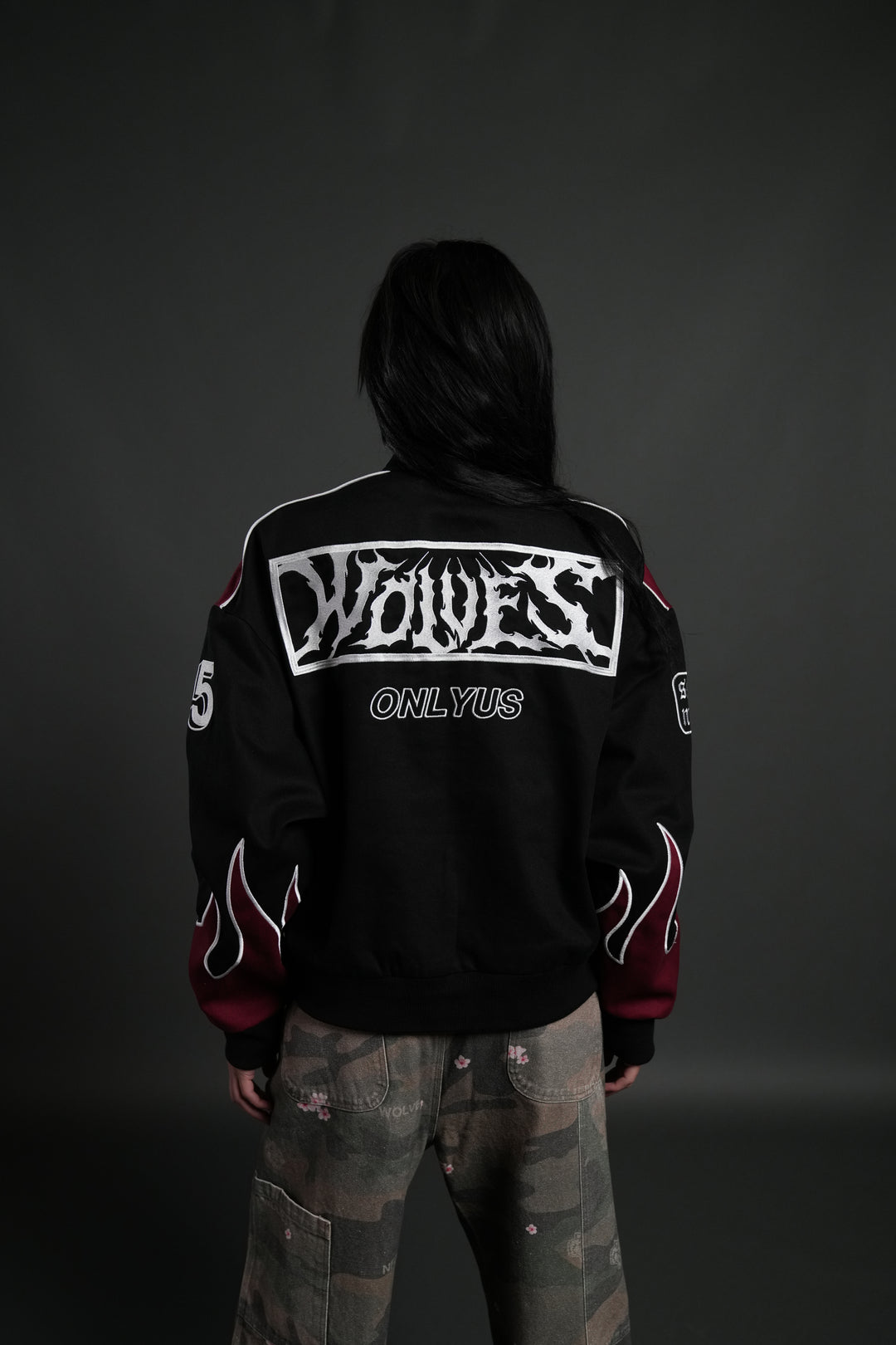 Ride The Fire V2 Gordon Racing Jacket in Black/Oxblood