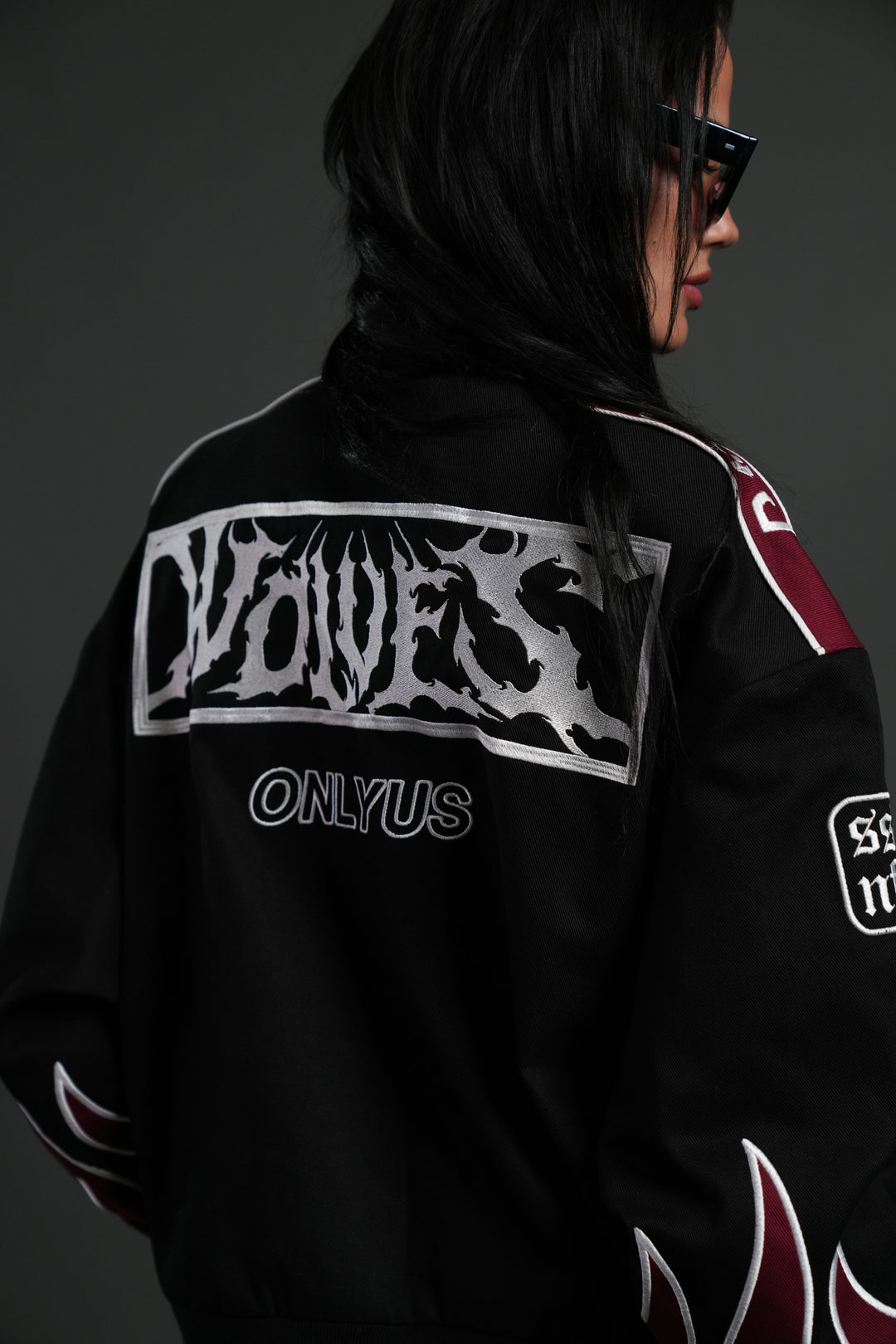 Ride The Fire V2 Gordon Racing Jacket in Black/Oxblood