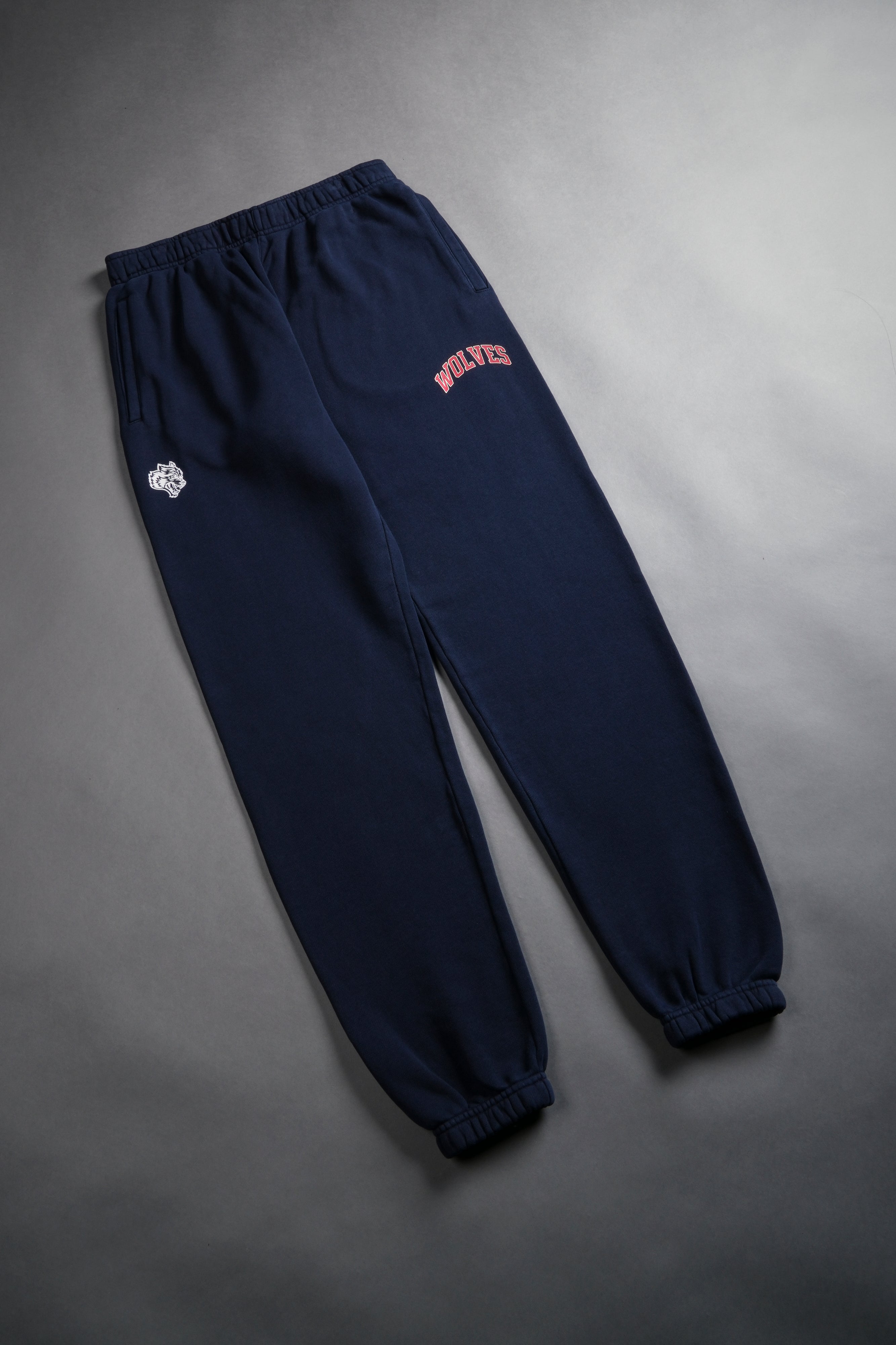 Loyal Wolf She Post Lounge Sweats in Navy/Maroon
