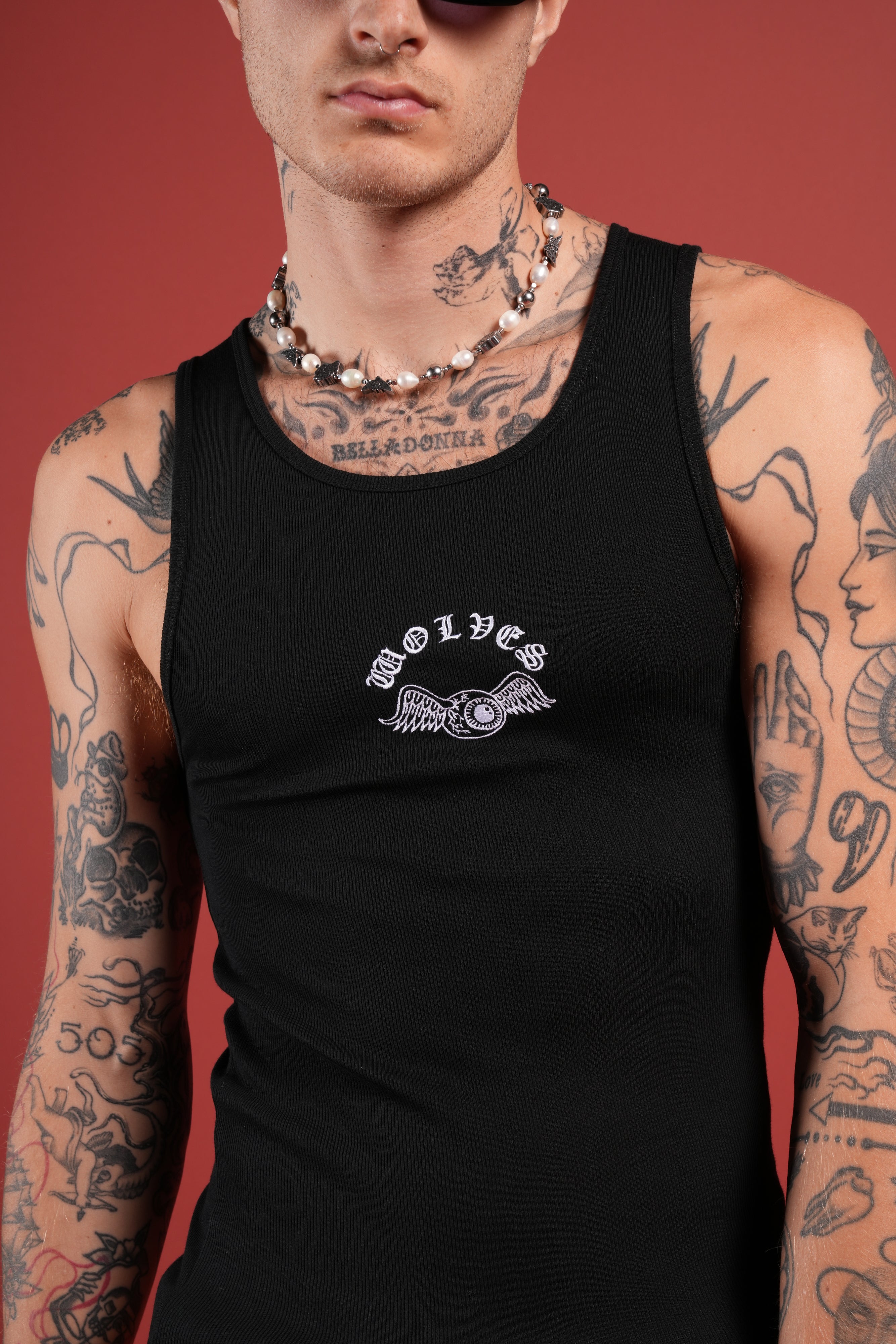 VD Chopper Ribbed Tank V2 in Black