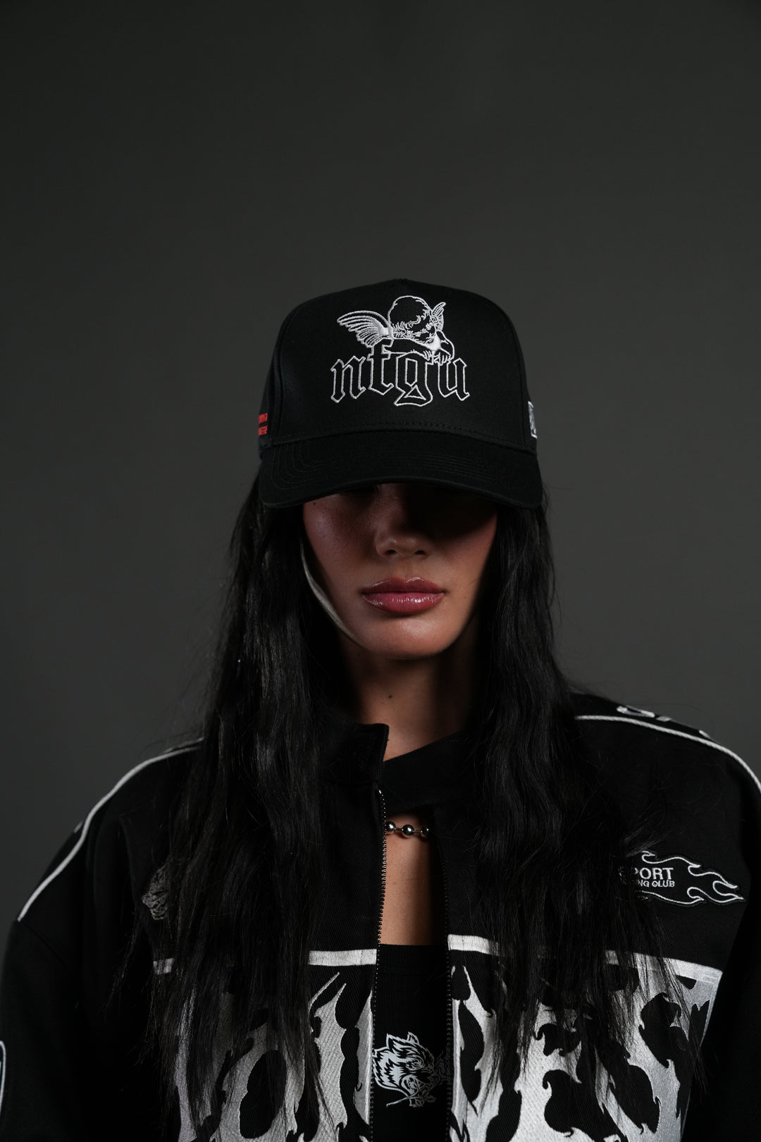 Cherub NFGU 5 Panel Hat in Black