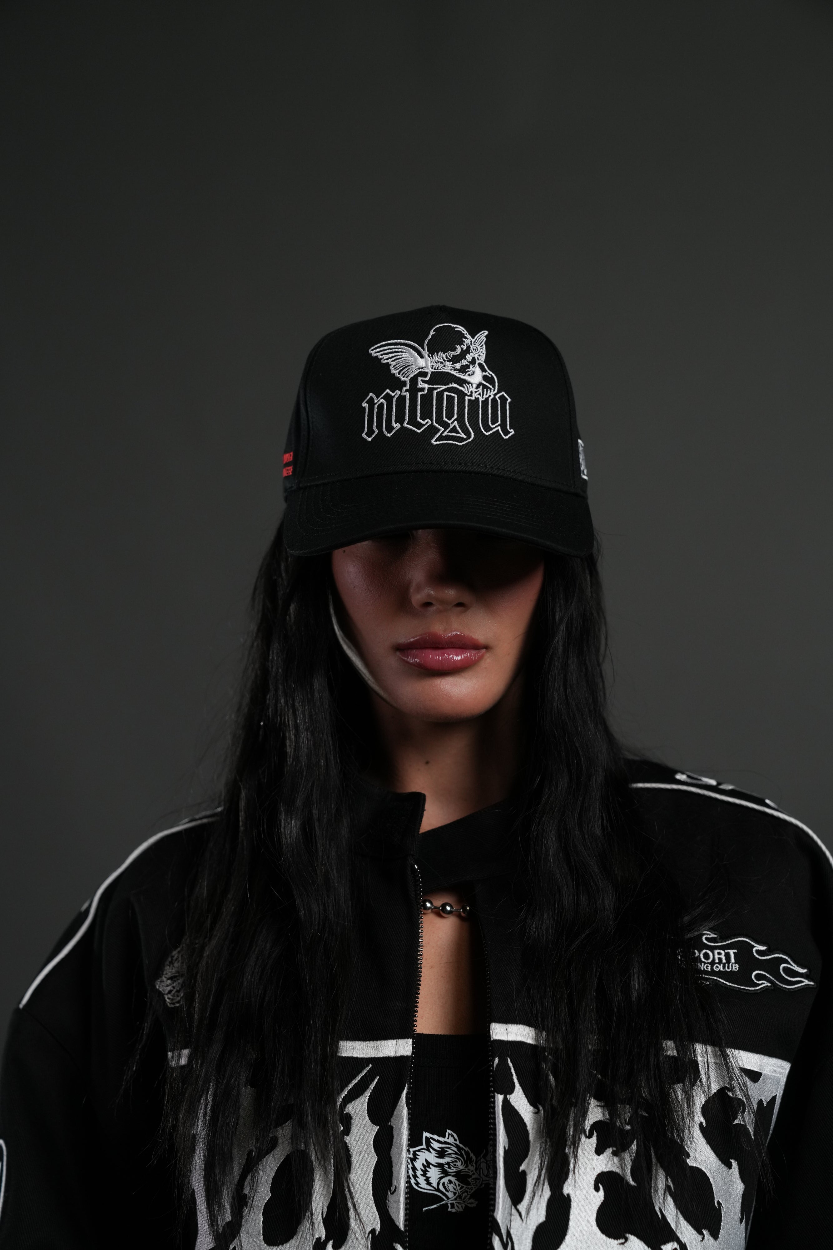 Cherub NFGU 5 Panel Hat in Black