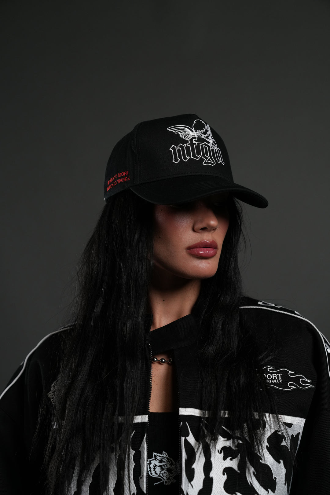 Cherub NFGU 5 Panel Hat in Black