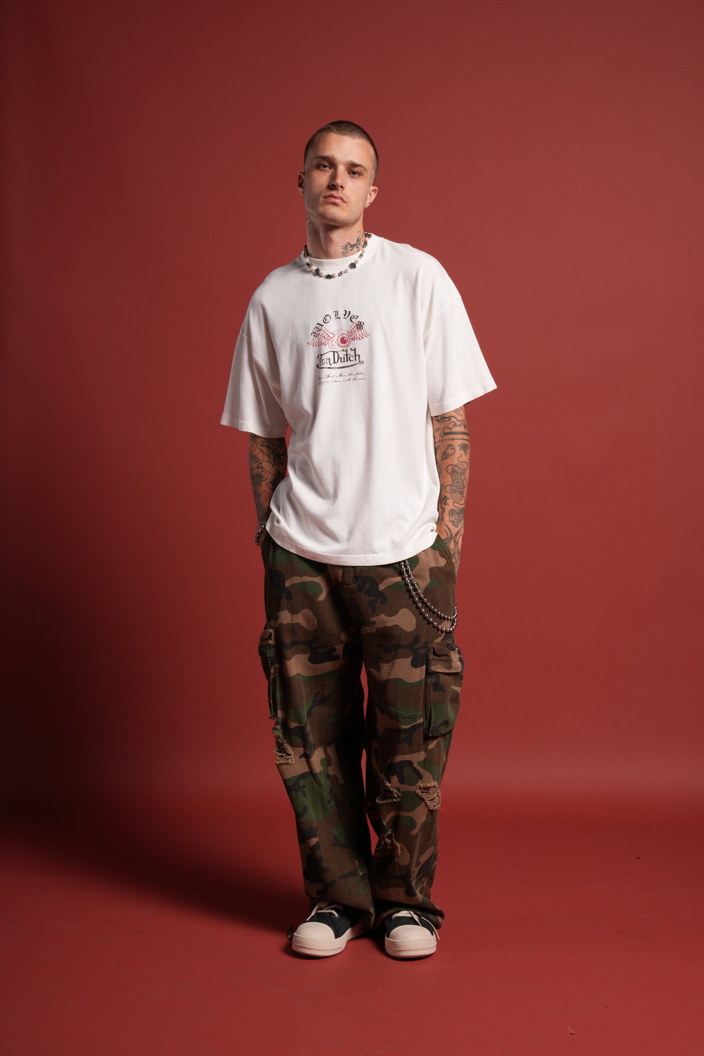 DSVD NFGU Premium Oversized Tee in Cream