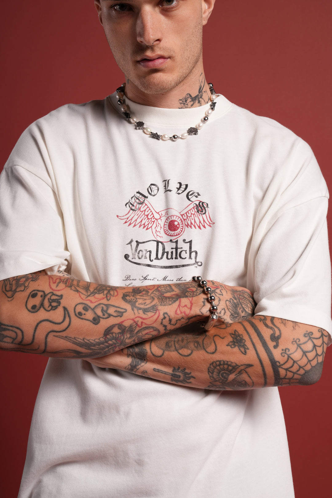 DSVD NFGU Premium Oversized Tee in Cream