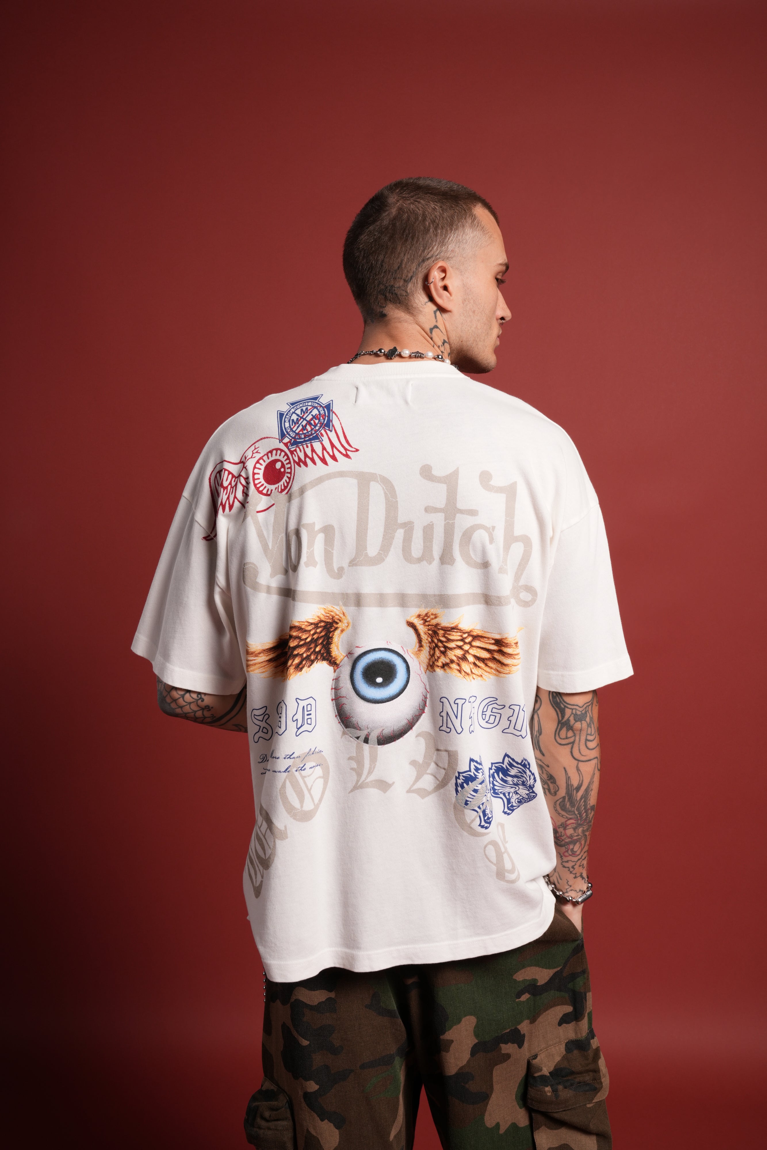 DSVD NFGU Premium Oversized Tee in Cream