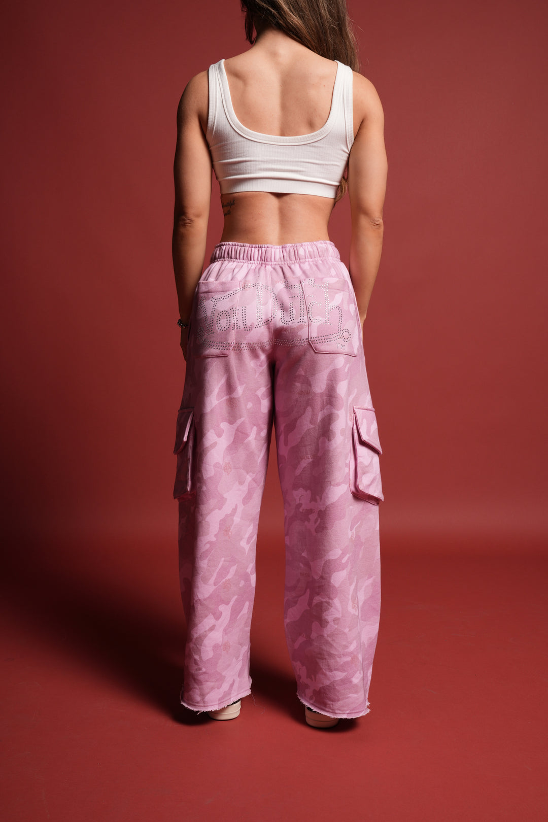 Y2Kulture Durst Cargo Sweats in DSVD Bubblegum Camo