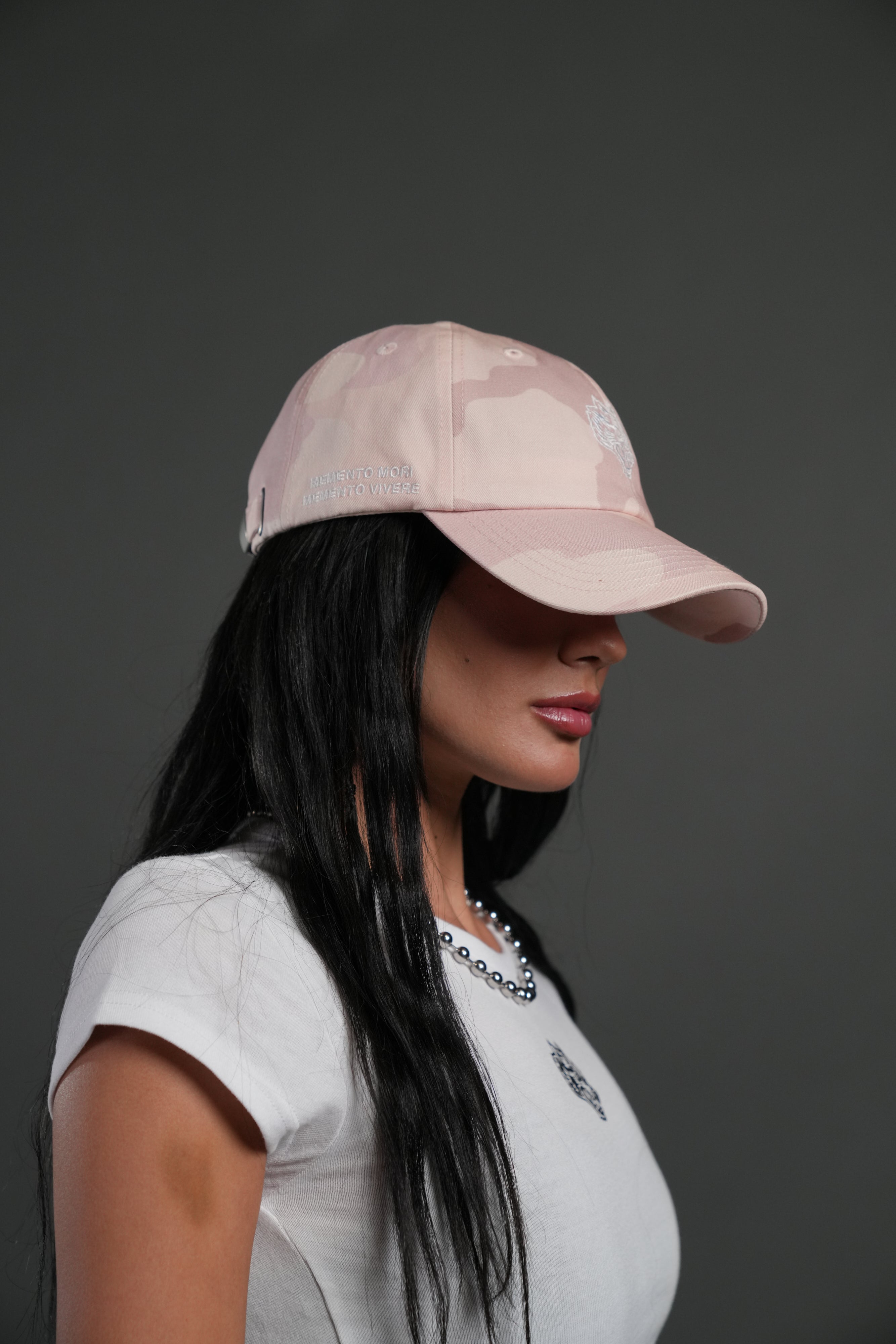 Wolf Head Forever Dad Hat V2 in Blush Vintage Woodland Camo