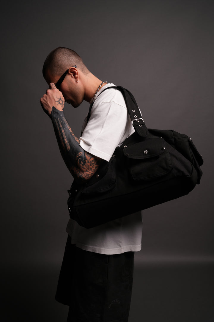 Our Mantra Duffle Shoulder Bag in Black