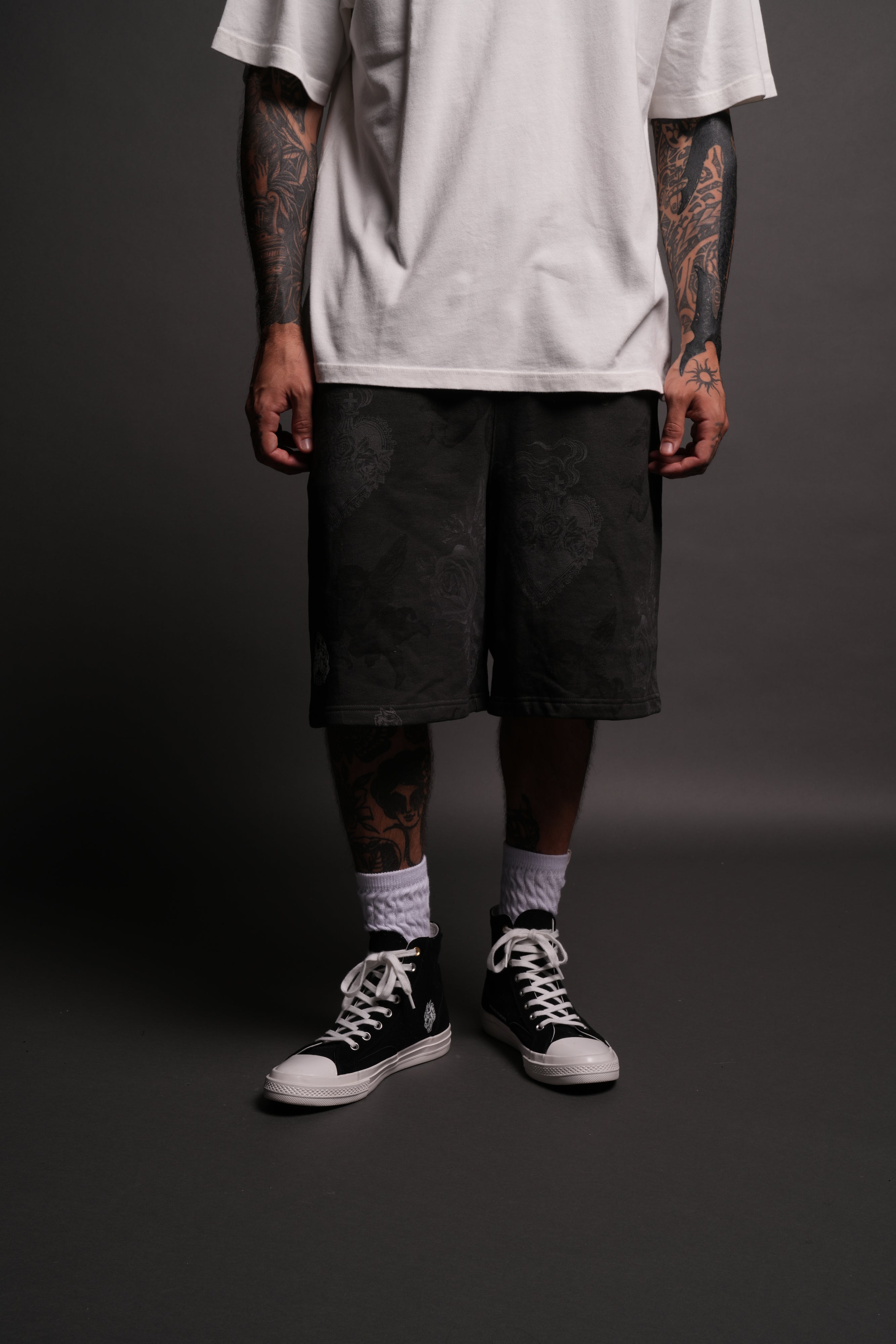 Wolves Club Oversized Osiris Sweat Shorts in Lobo