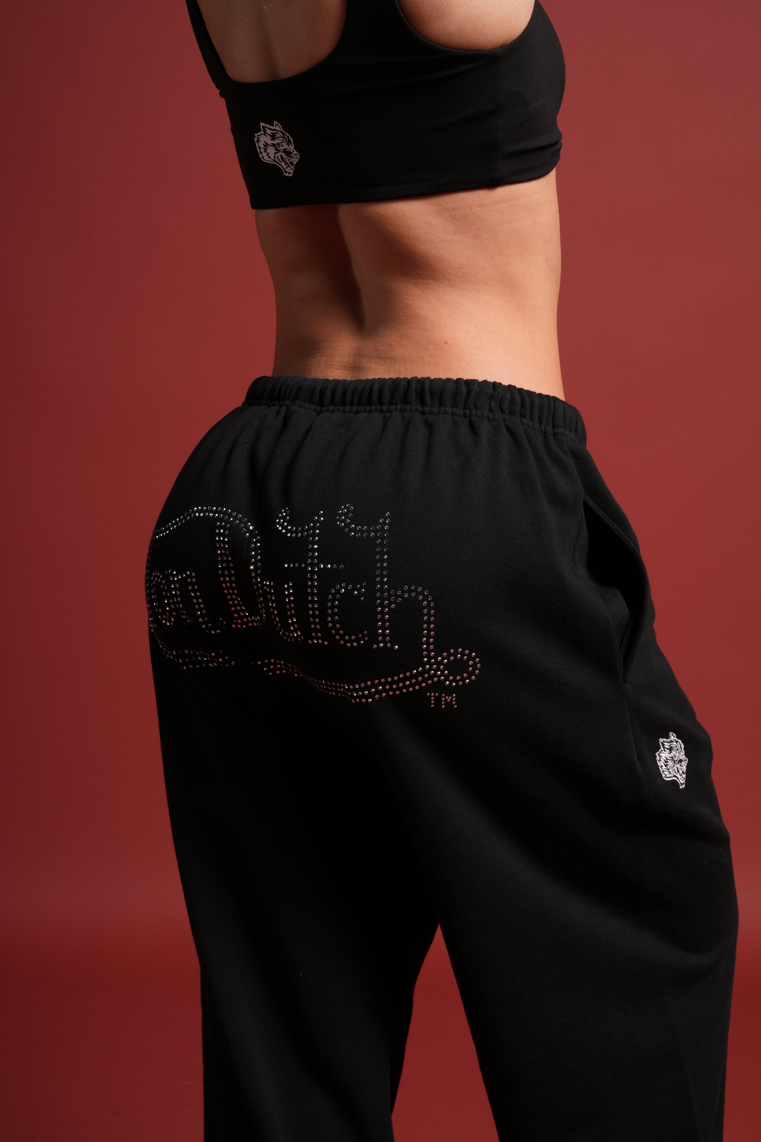 Y2Kulture Lounger Sweat Pants in Black