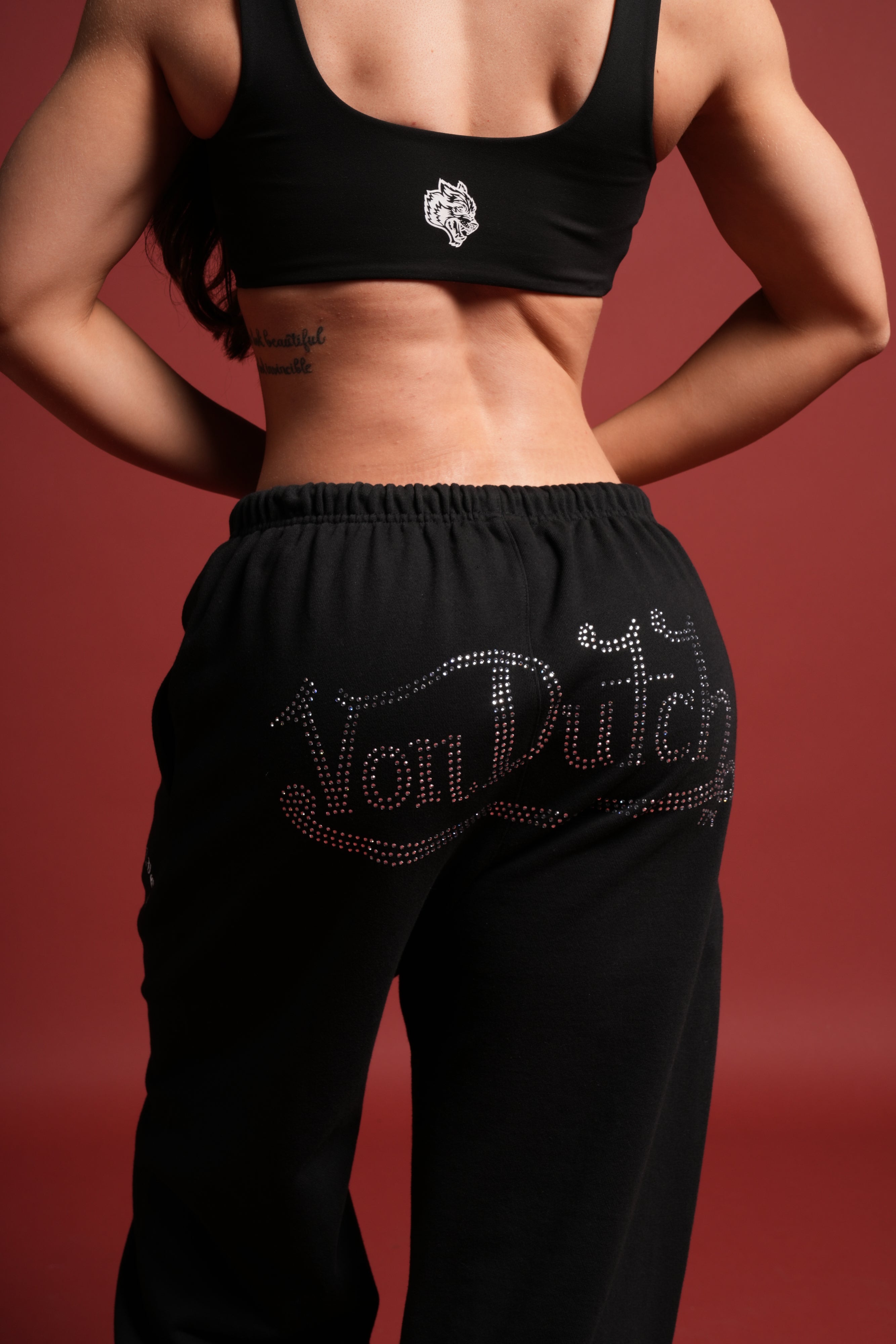 Y2Kulture Lounger Sweat Pants in Black