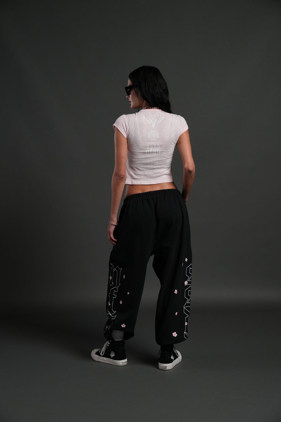 Moth Flames V2 "Baby" Tee in Blush Pink