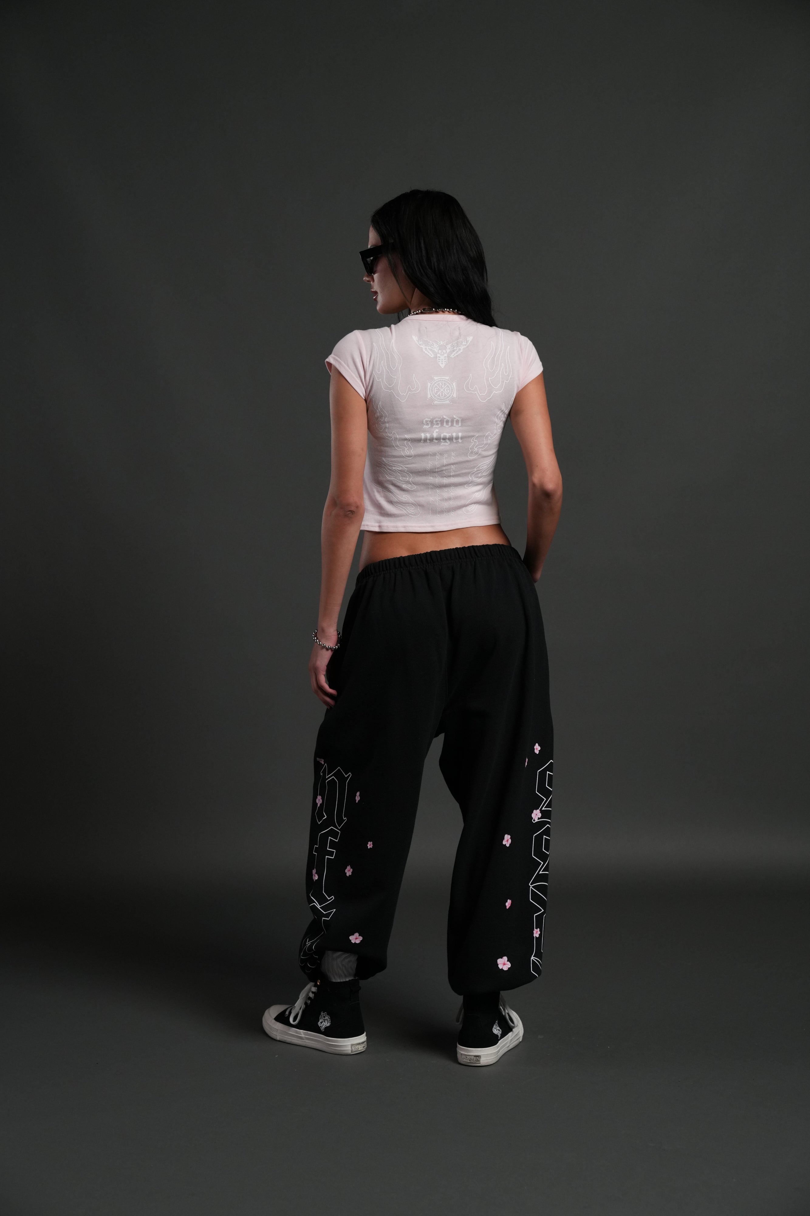 Moth Flames V2 "Baby" Tee in Blush Pink