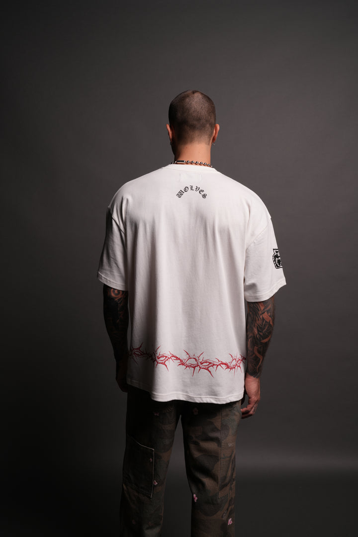 Drip Hesh "Premium" Oversized Tee in Cream