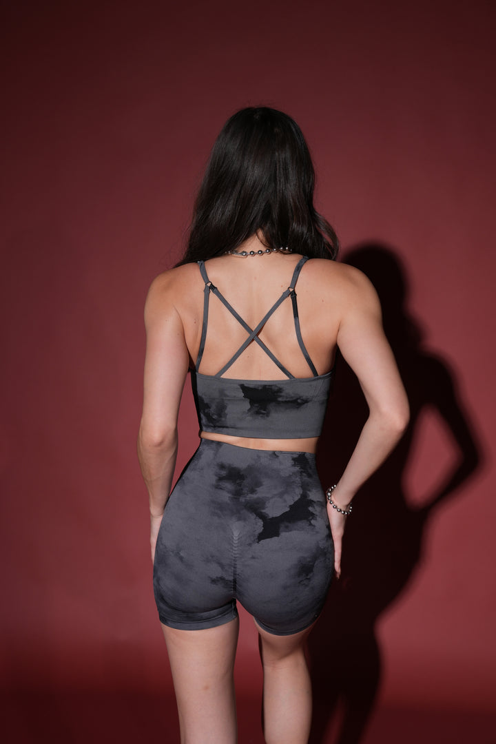 Single "Everson Seamless" Huxley Bra in Black Ghost Clouds