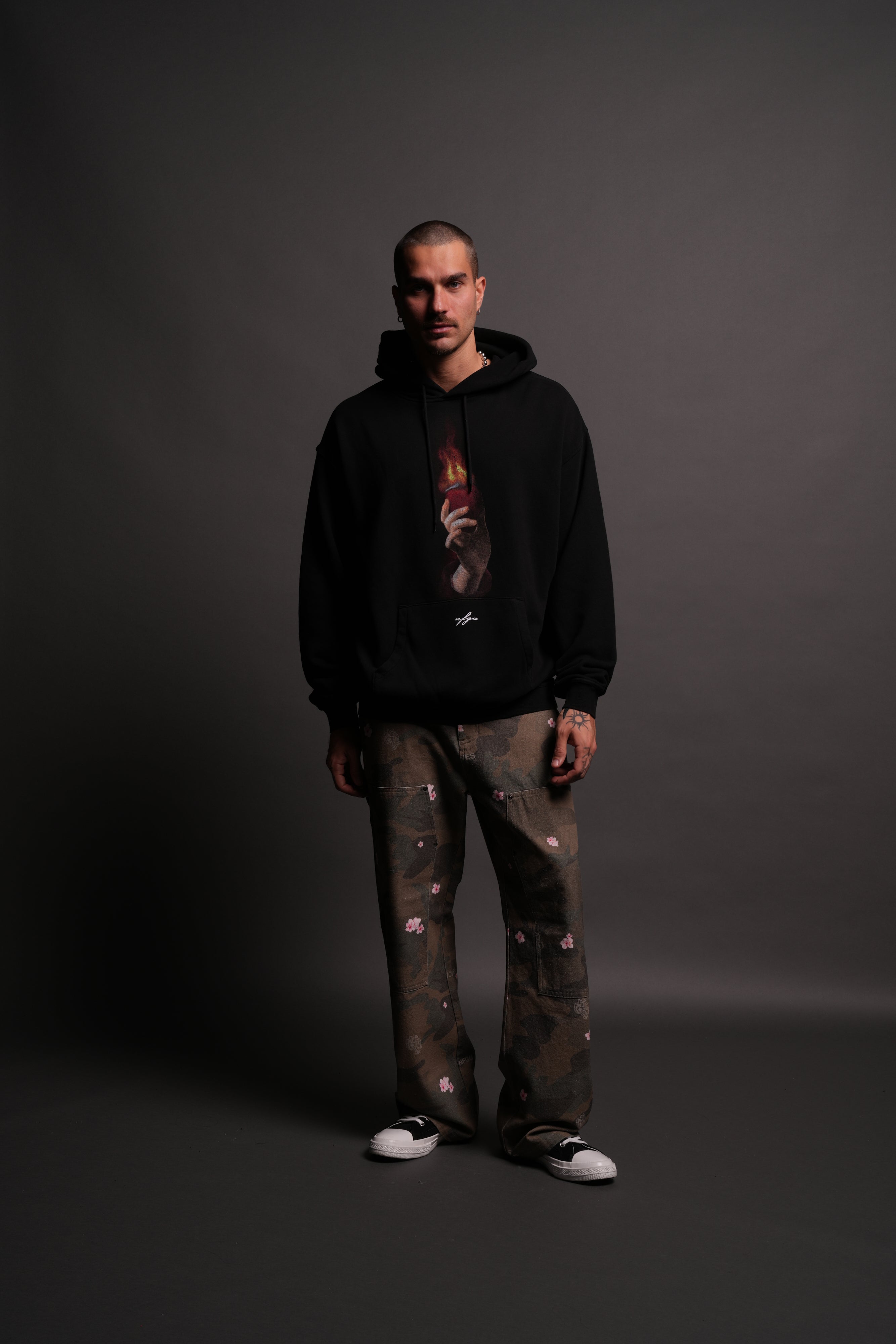 Corazon Sagrado "Bishop" Hoodie in Black