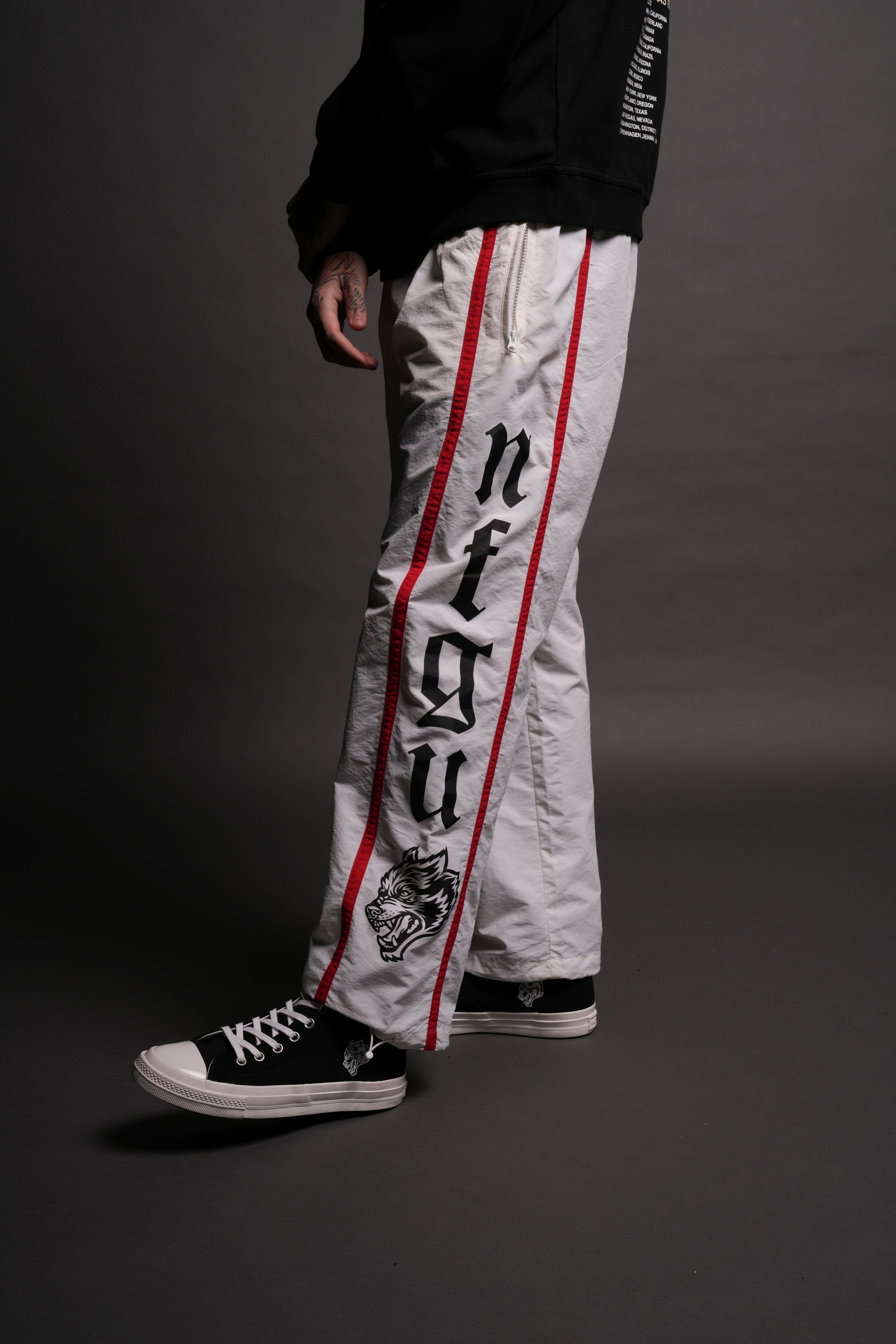 SSDDNFGU Forever Remind Track Pants in Off-White