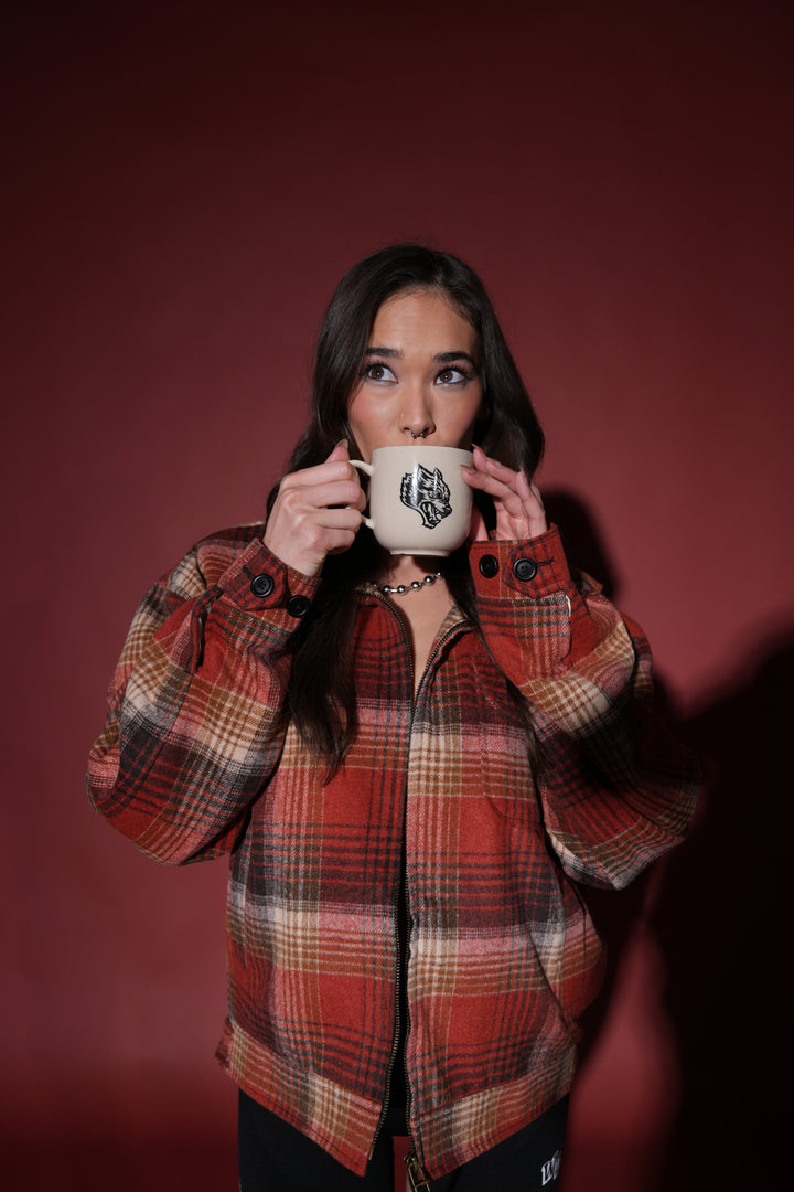 Wolf Head Coffee Cup Set in Black/Black