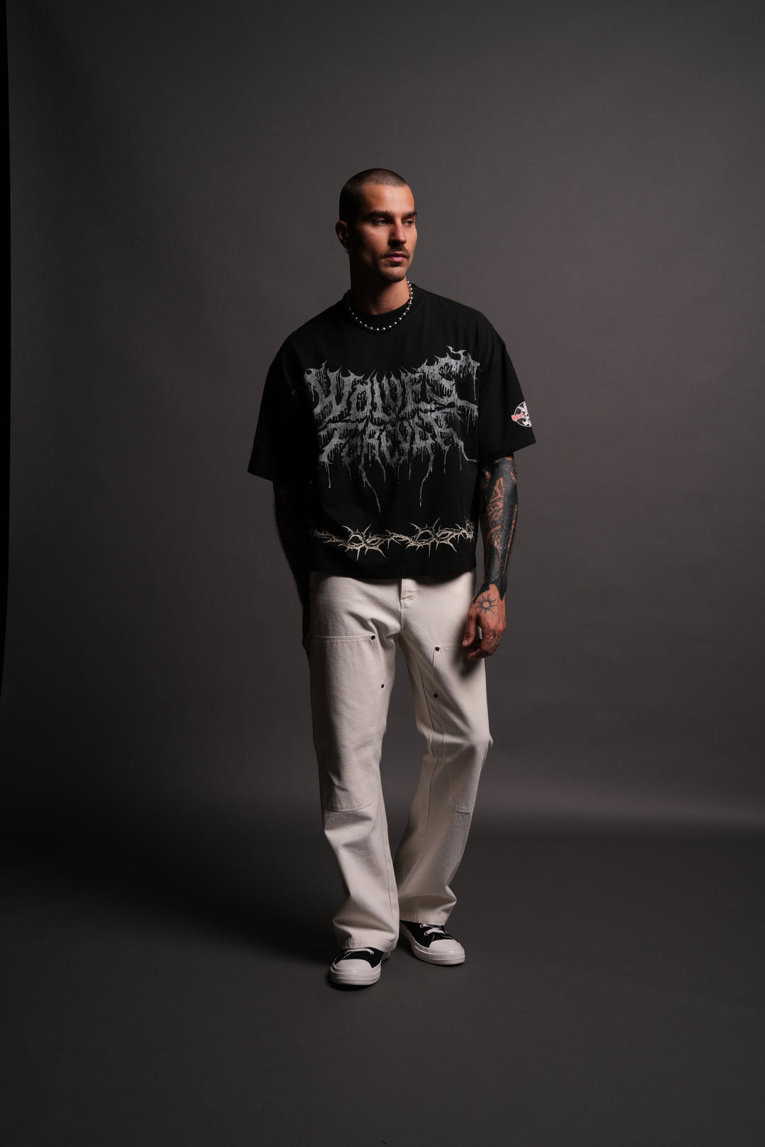 Drip Hesh Grunge "Box Cut" Tee in Black