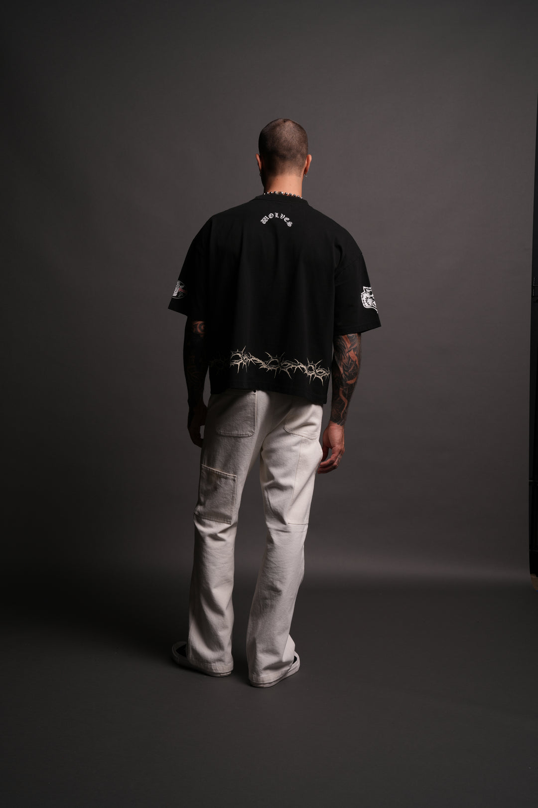 Drip Hesh Grunge "Box Cut" Tee in Black