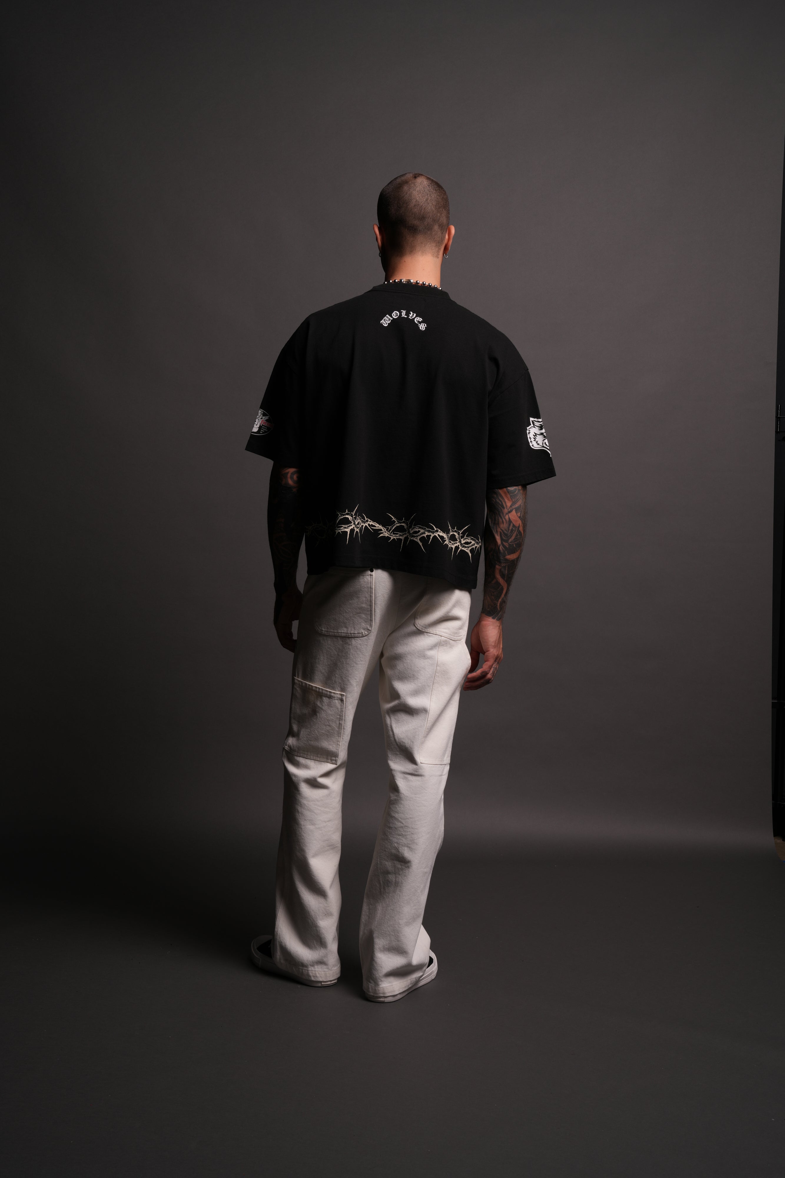 Drip Hesh Grunge "Box Cut" Tee in Black