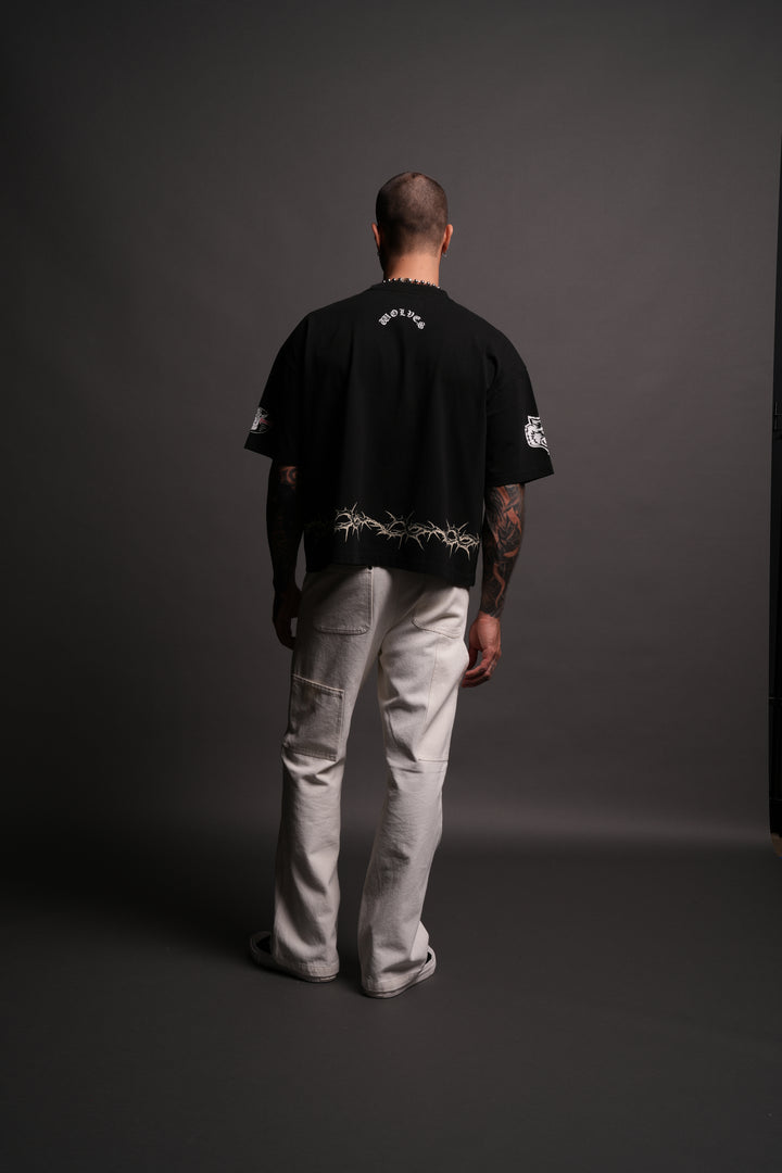 Drip Hesh Grunge "Box Cut" Tee in Black