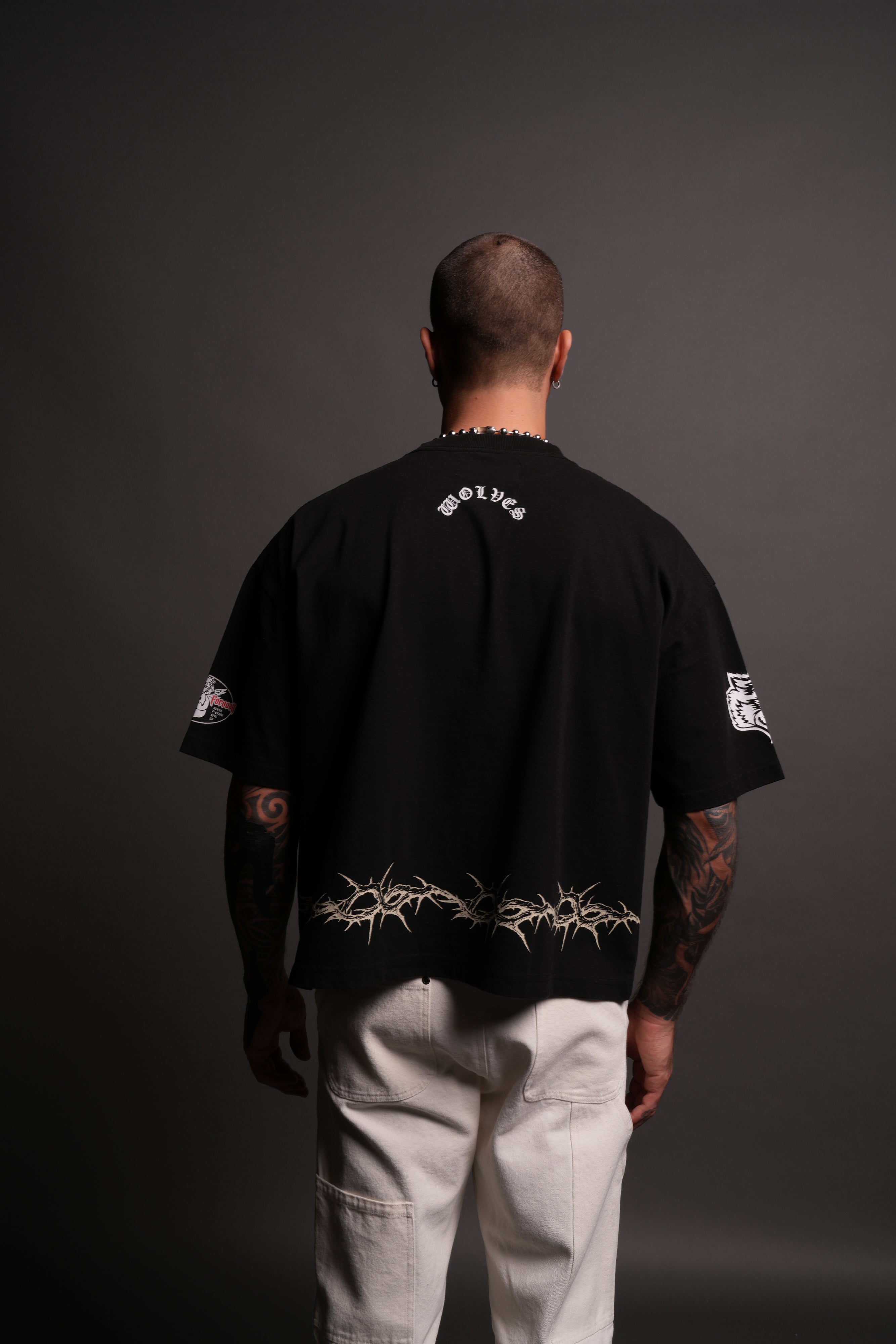 Drip Hesh Grunge "Box Cut" Tee in Black