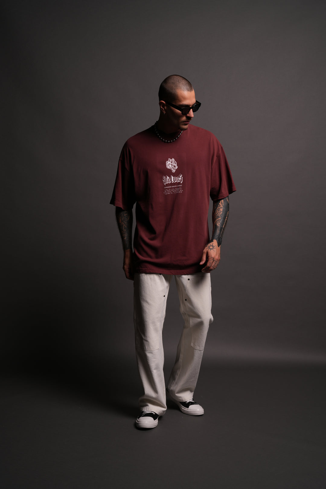 Thorns "Premium" Oversized Tee in Oxblood