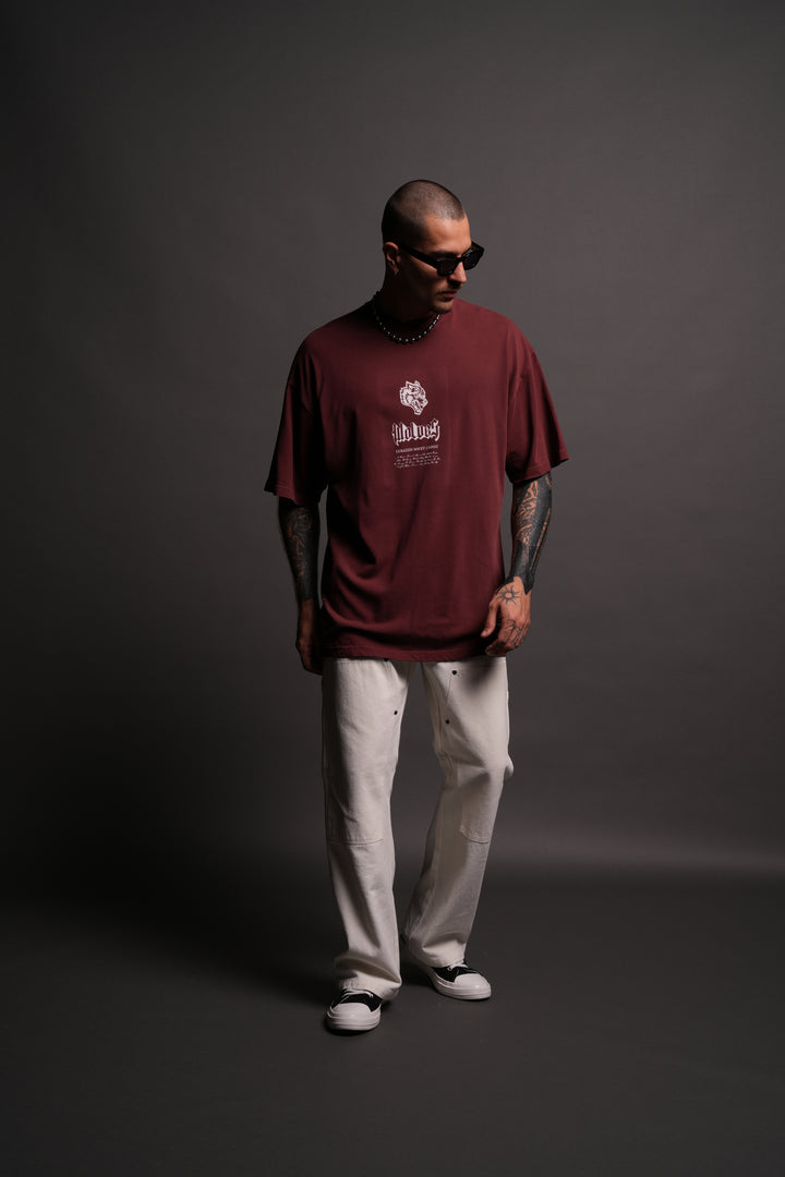 Thorns "Premium" Oversized Tee in Oxblood