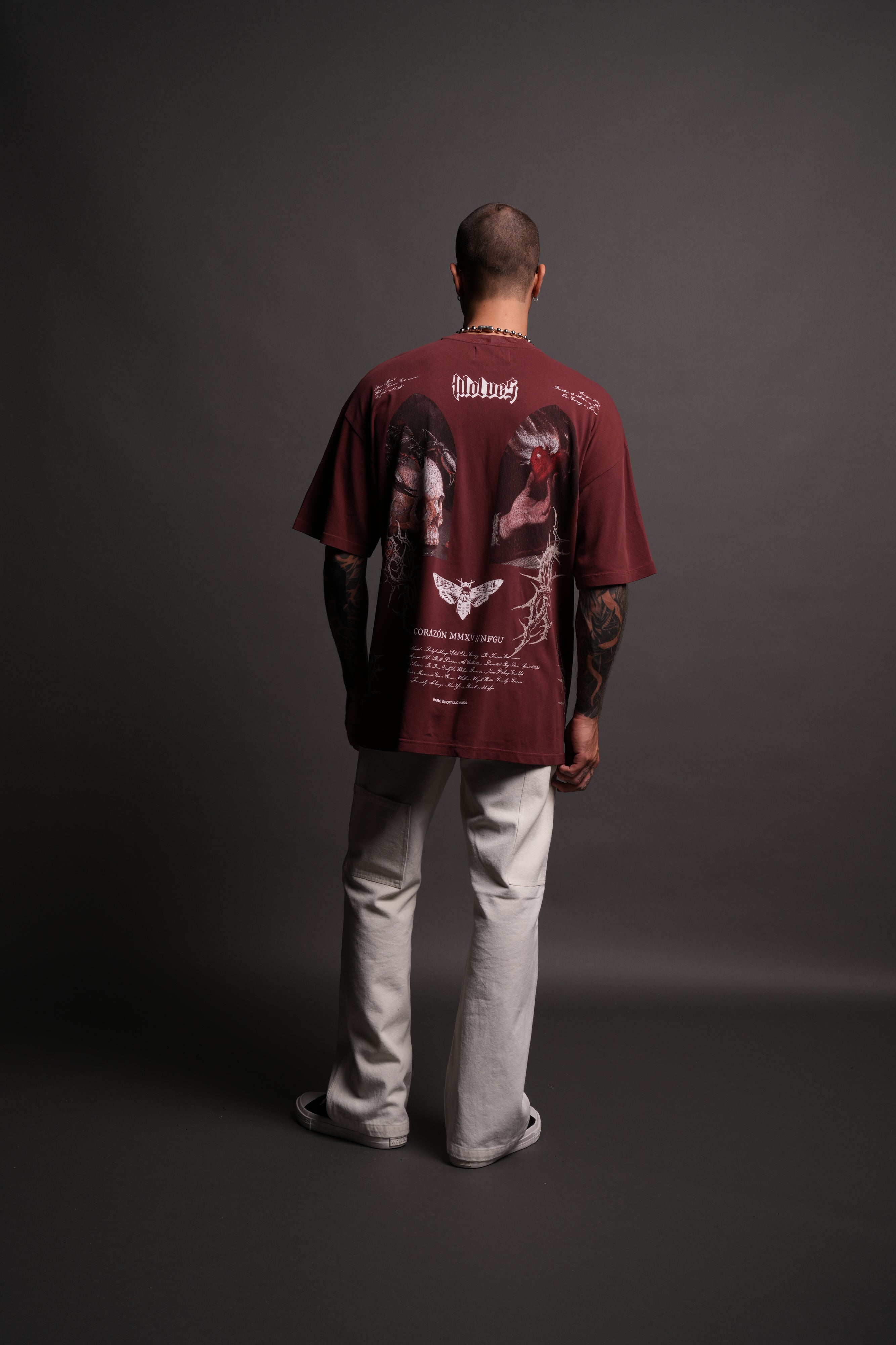 Thorns "Premium" Oversized Tee in Oxblood