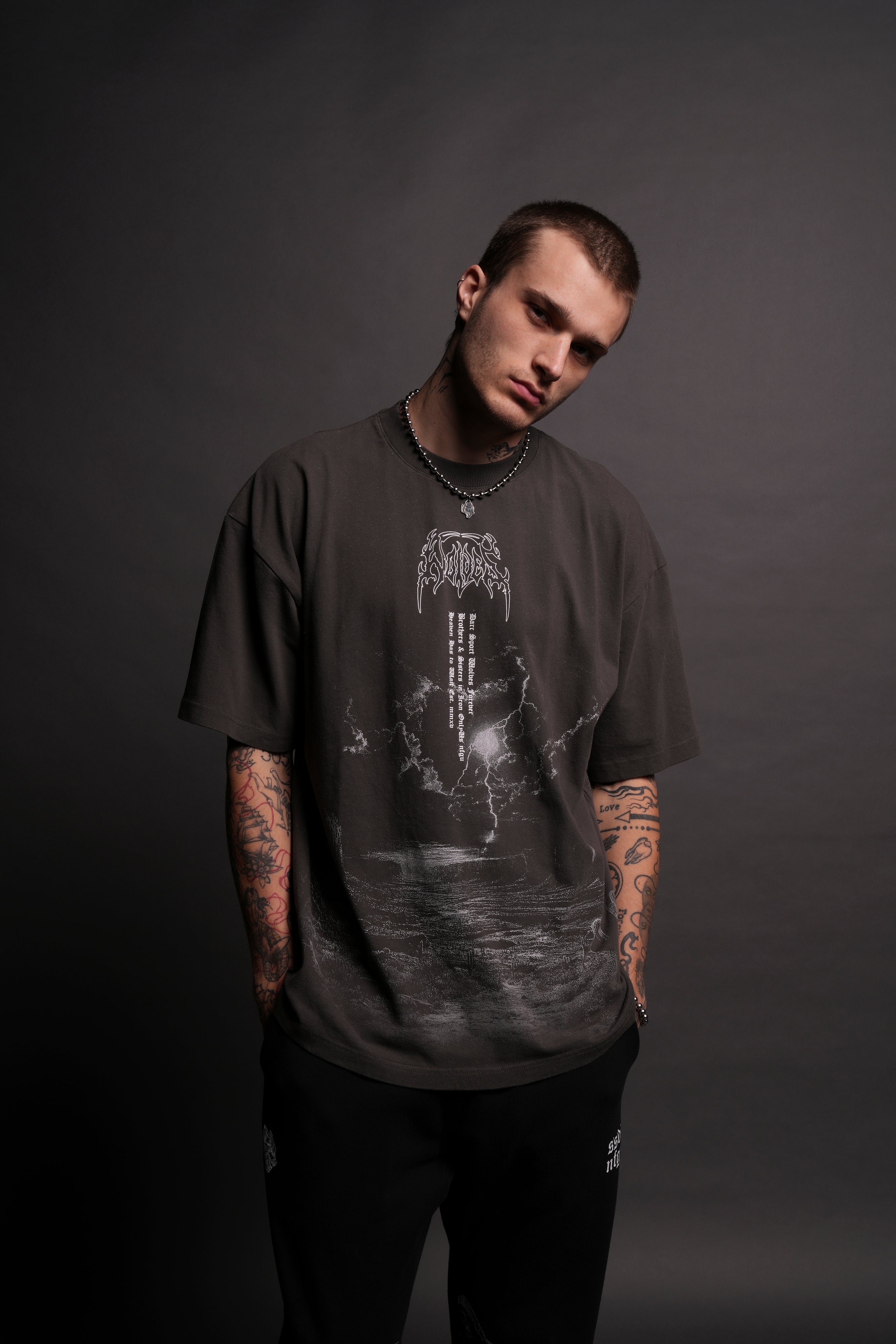 Our Path "Premium" Oversized Tee in Wolf Gray