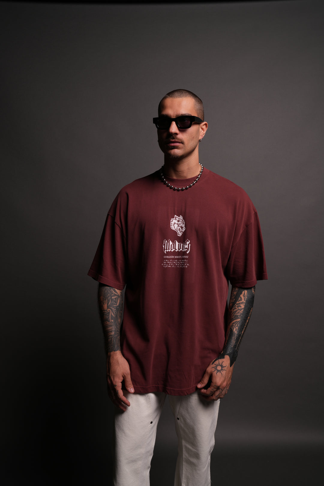 Thorns "Premium" Oversized Tee in Oxblood