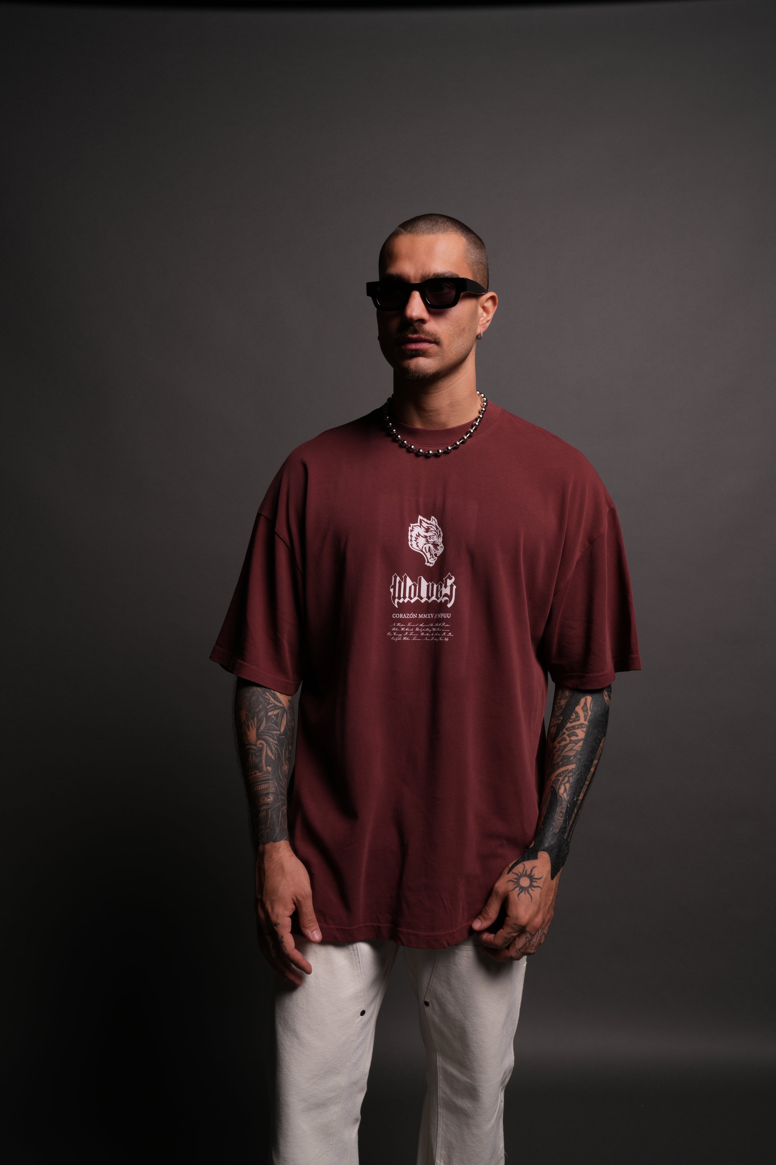 Thorns "Premium" Oversized Tee in Oxblood