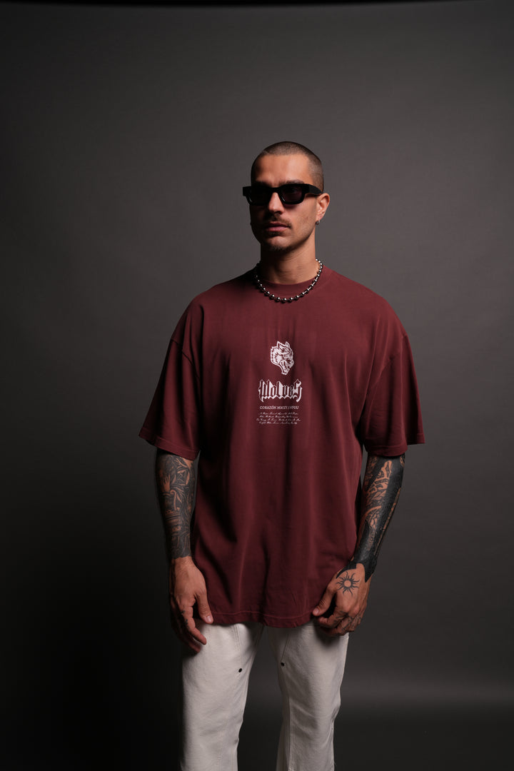 Thorns "Premium" Oversized Tee in Oxblood
