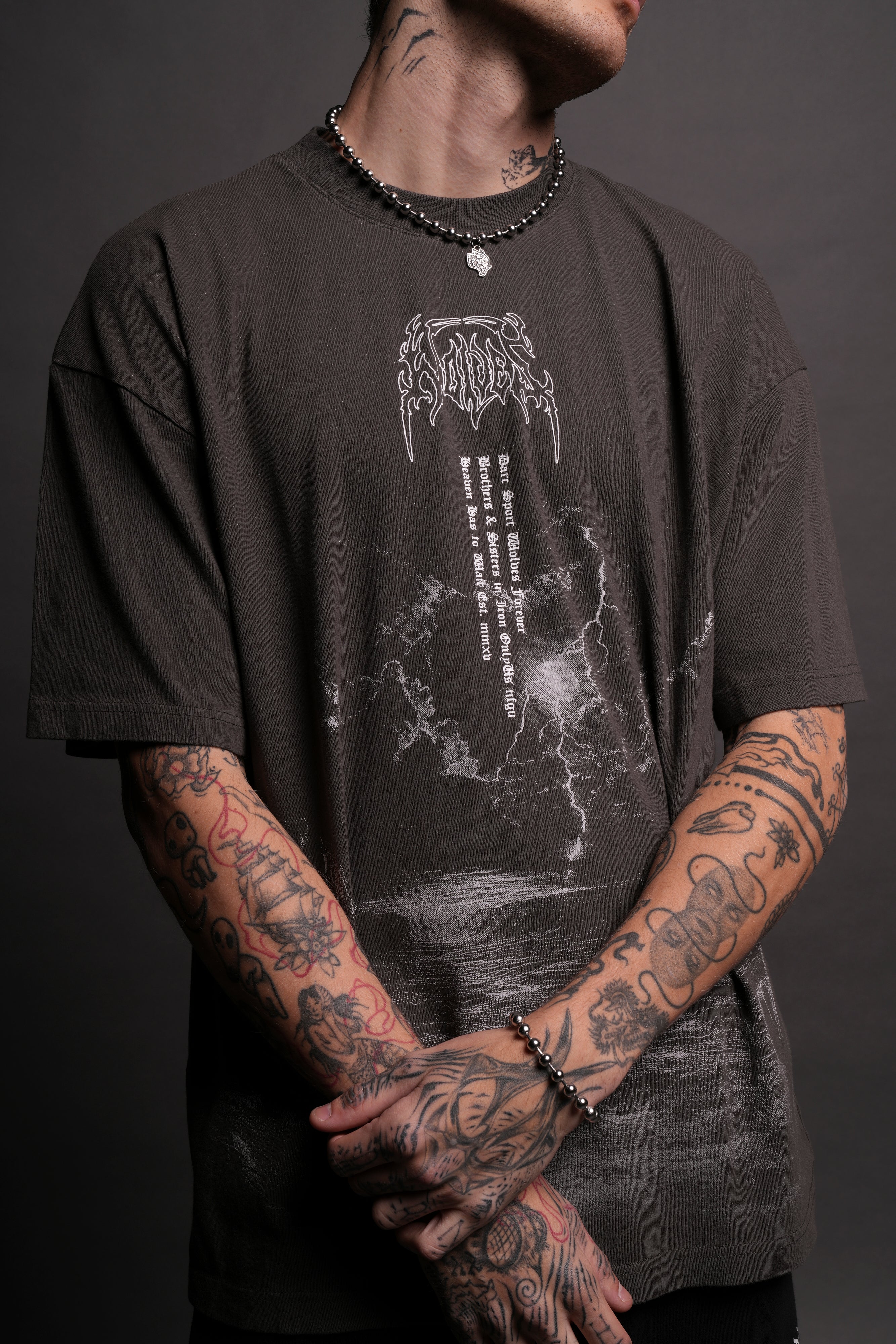 Our Path "Premium" Oversized Tee in Wolf Gray