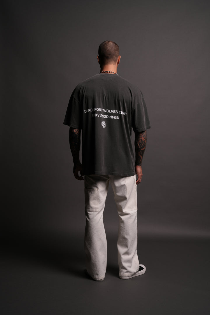 Corazon Sagrado "Premium" Oversized Tee in Wolf Gray