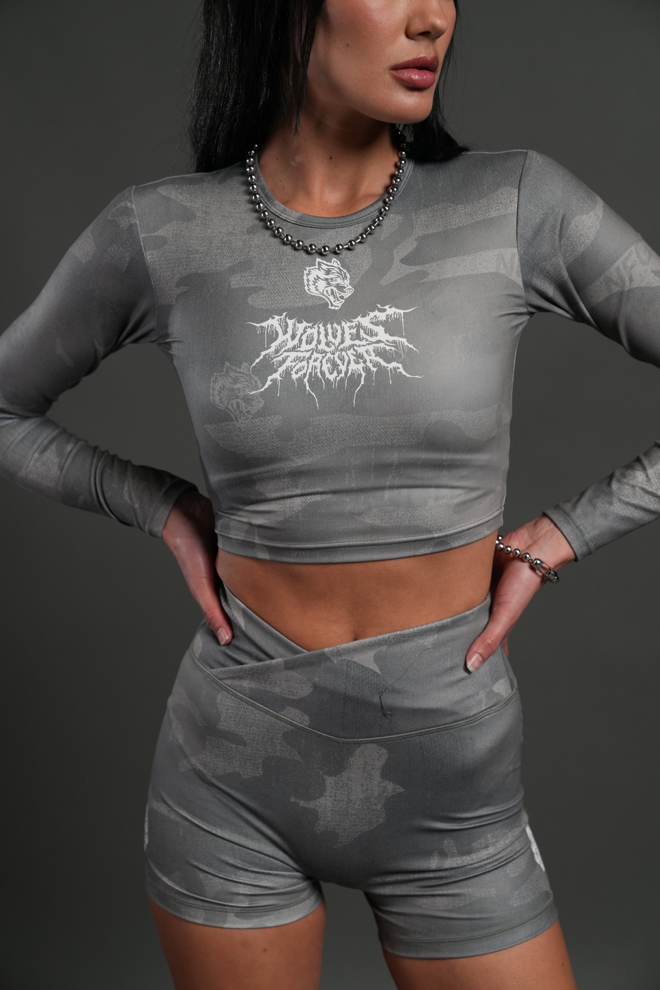 Drip Hesh L/S "Energy" Top in Lush Vintage Woodland Camo