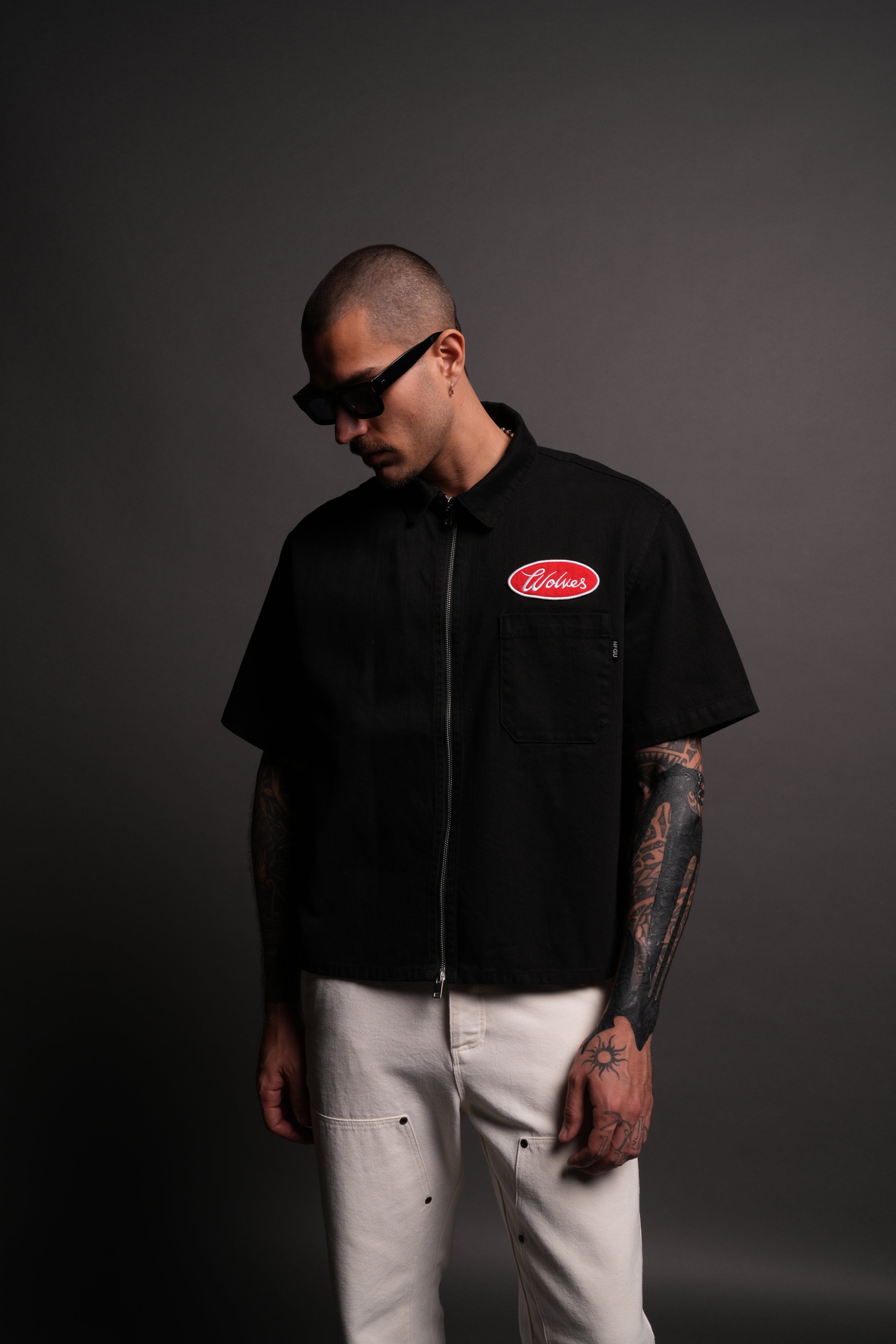 Our Lane Vince Shirt in Black