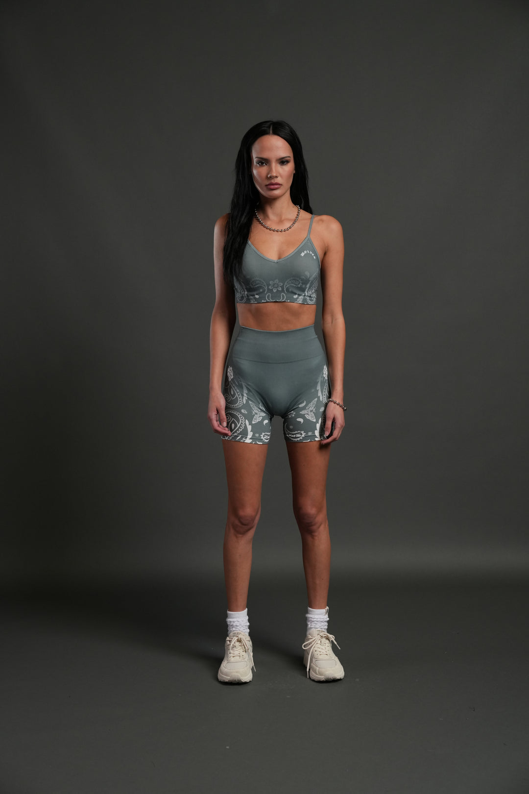 Faded Paisley "Maya" Soft Seamless Bra in Greek Stone