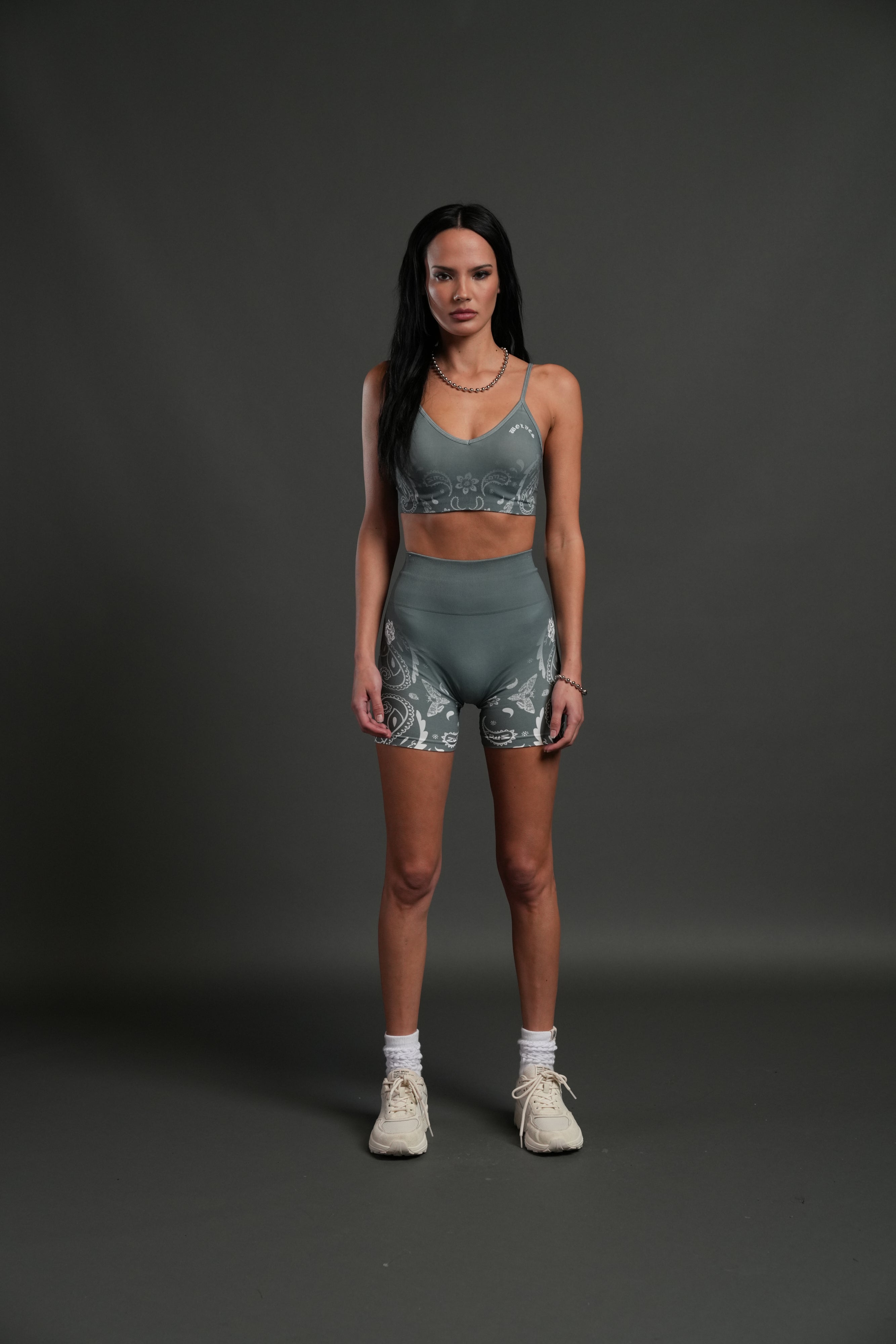 Faded Paisley "Maya" Soft Seamless Bra in Greek Stone